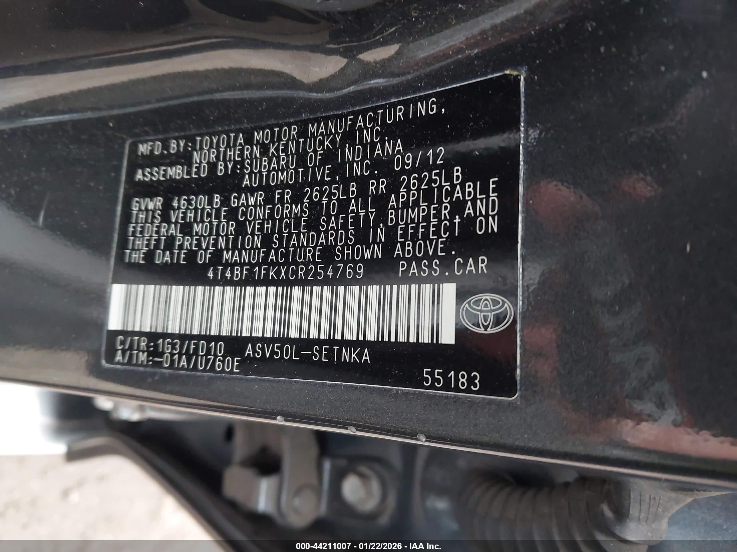 TOYOTA CAMRY image 9