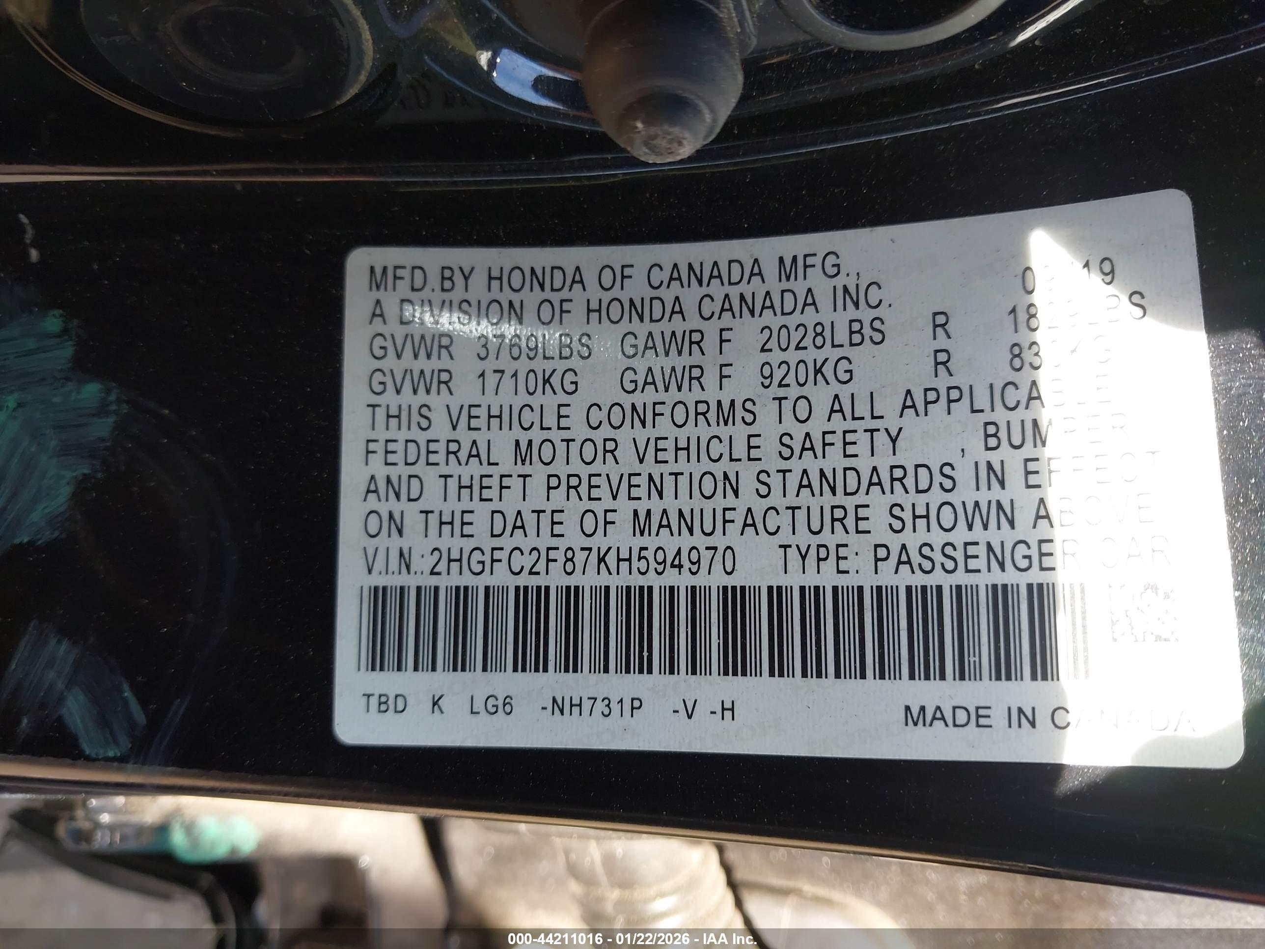 HONDA CIVIC image 9