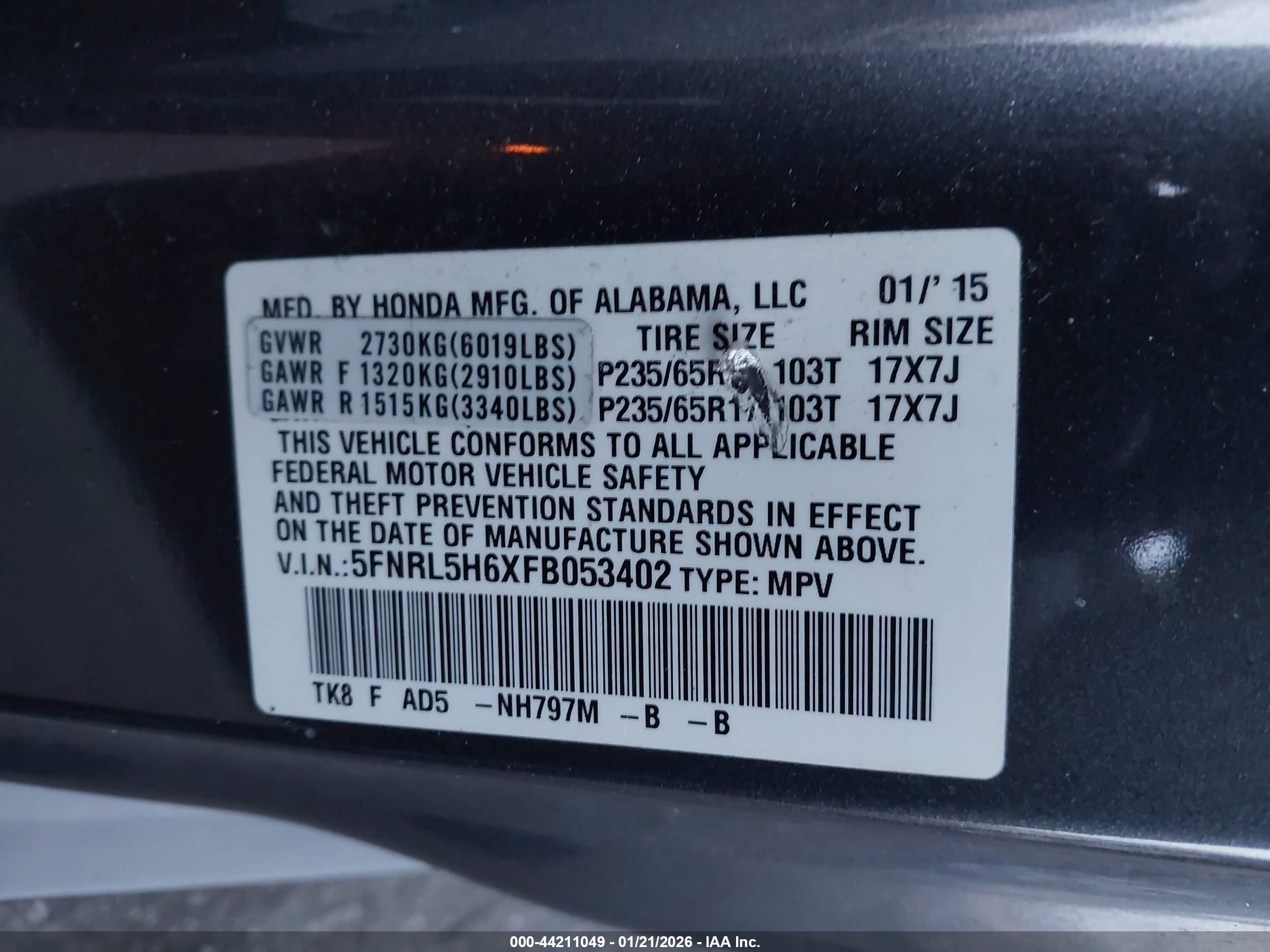 HONDA ODYSSEY image 9