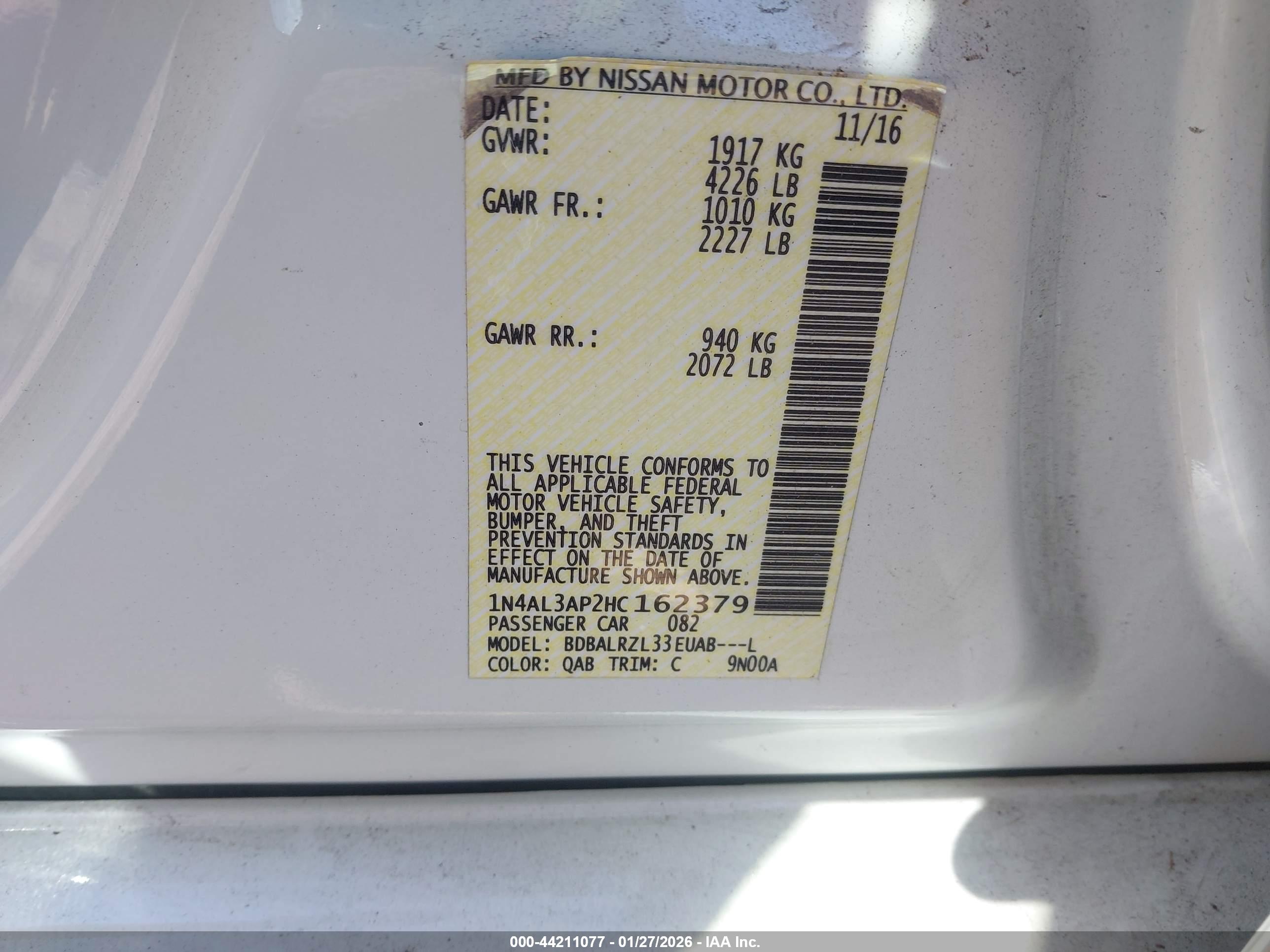 NISSAN ALTIMA image 9
