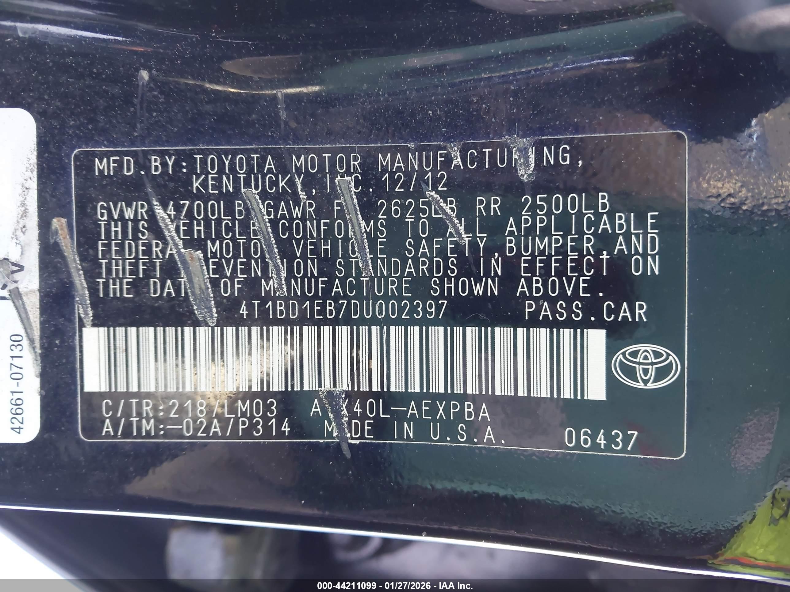 TOYOTA AVALON image 9