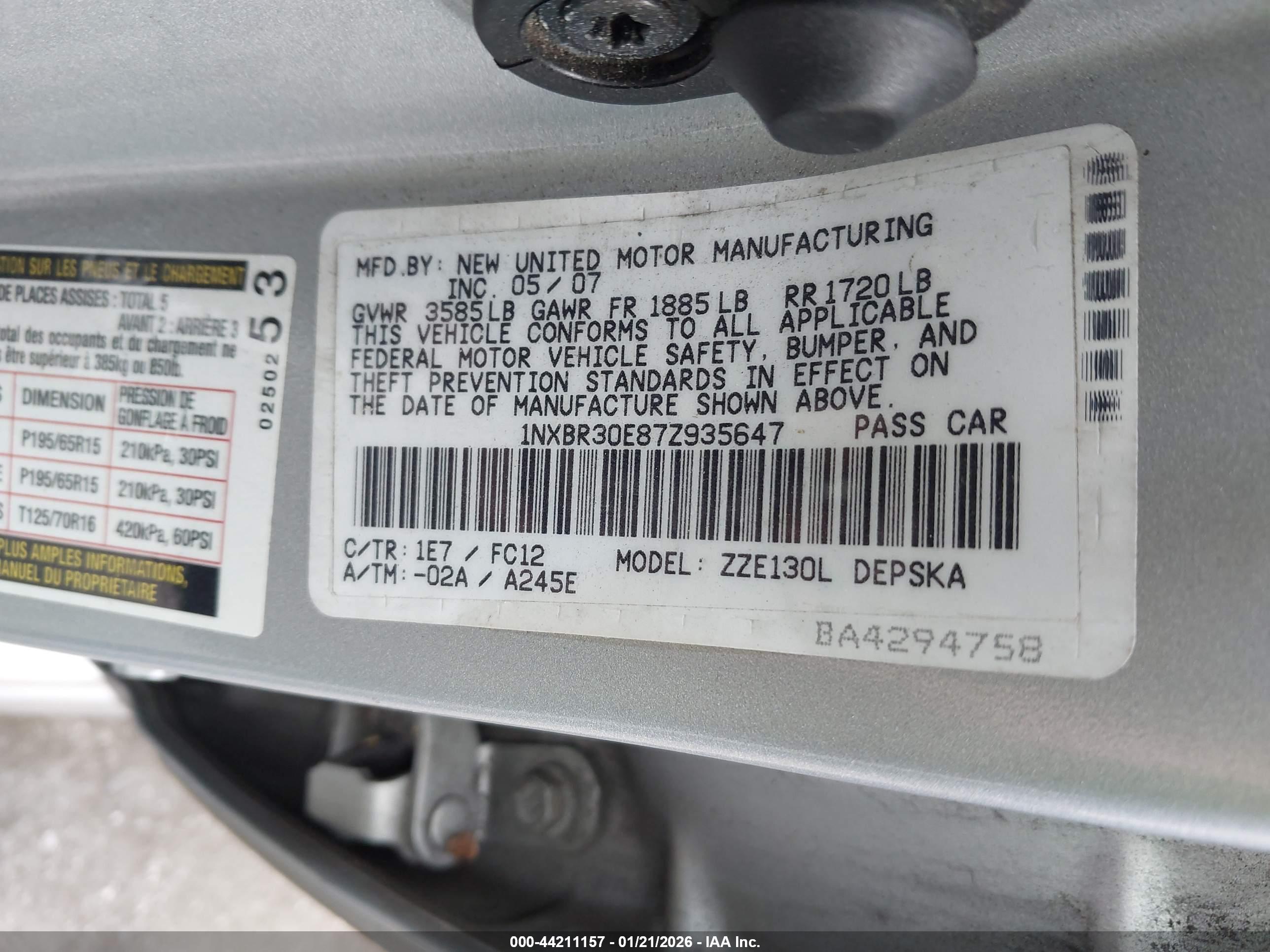 TOYOTA COROLLA image 9