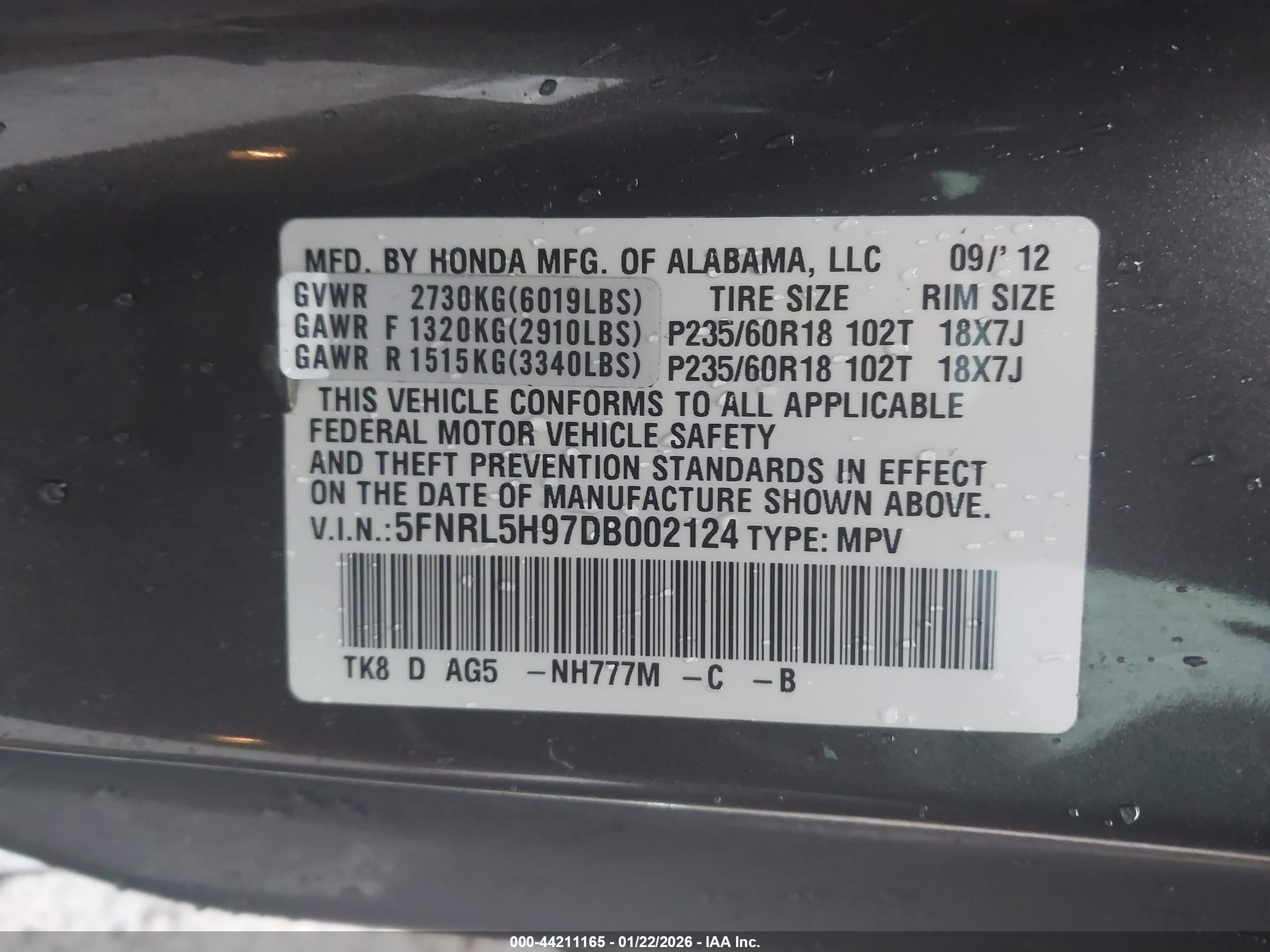 HONDA ODYSSEY image 9