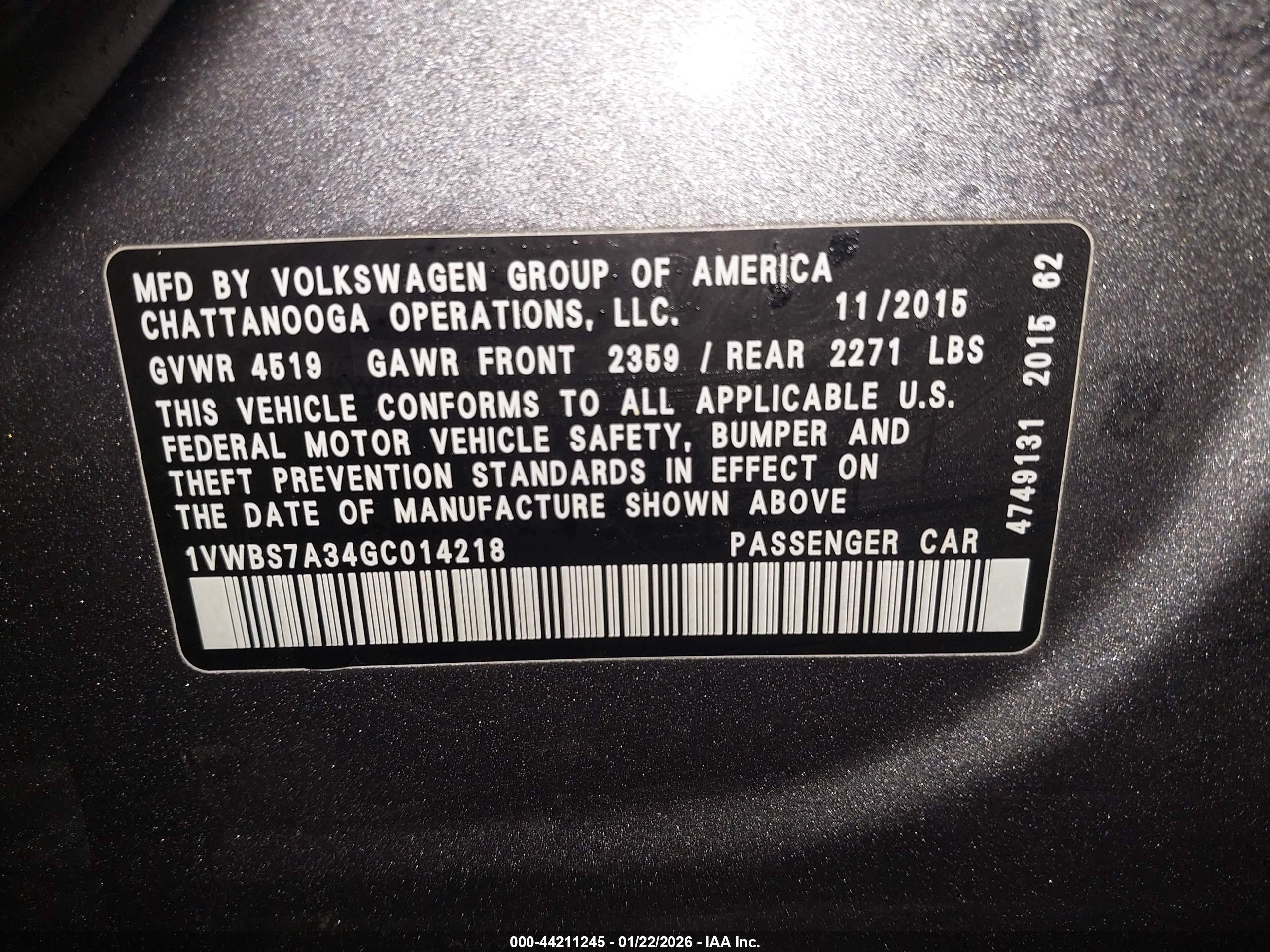 VOLKSWAGEN PASSAT image 9
