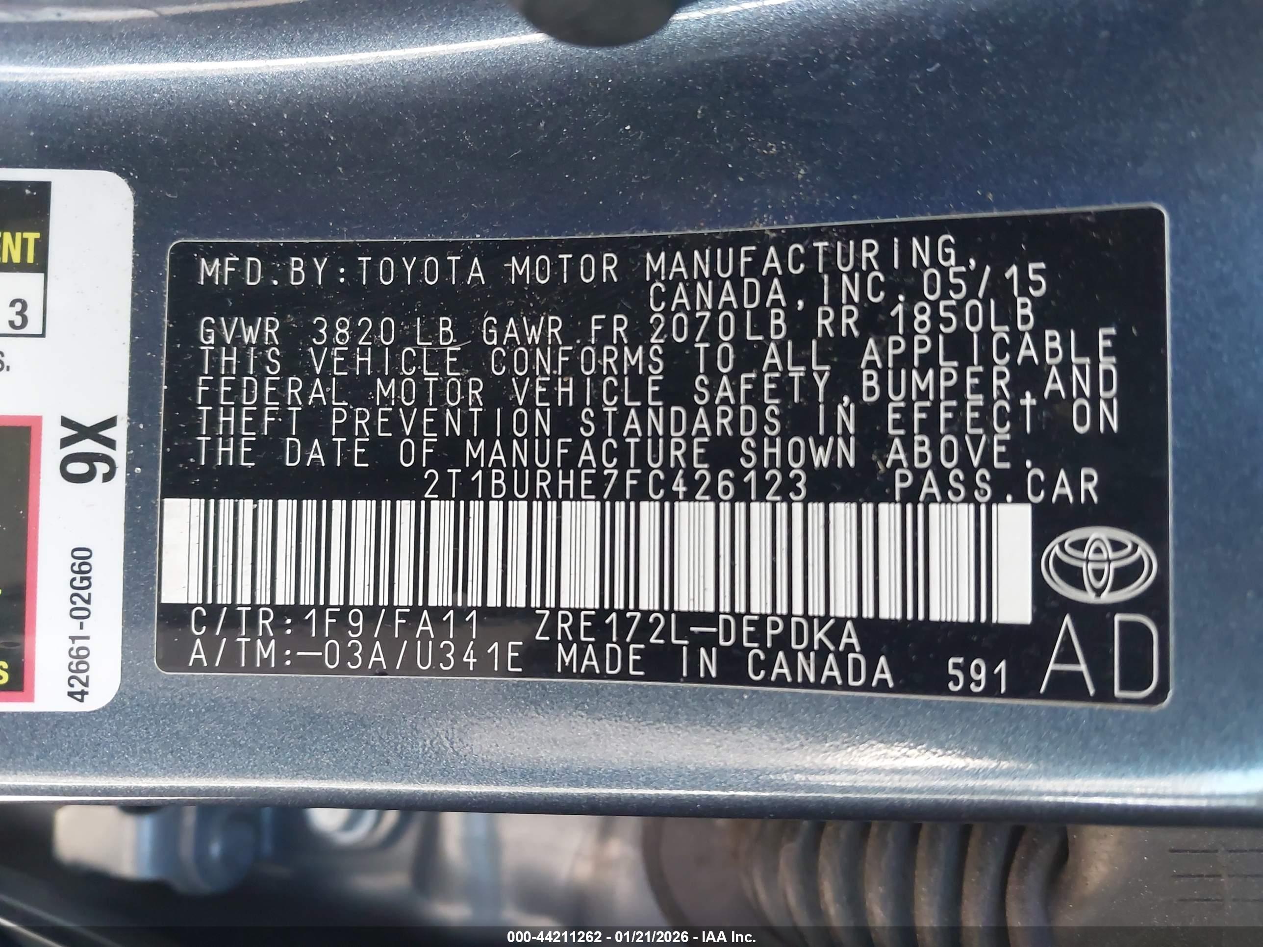 TOYOTA COROLLA image 9
