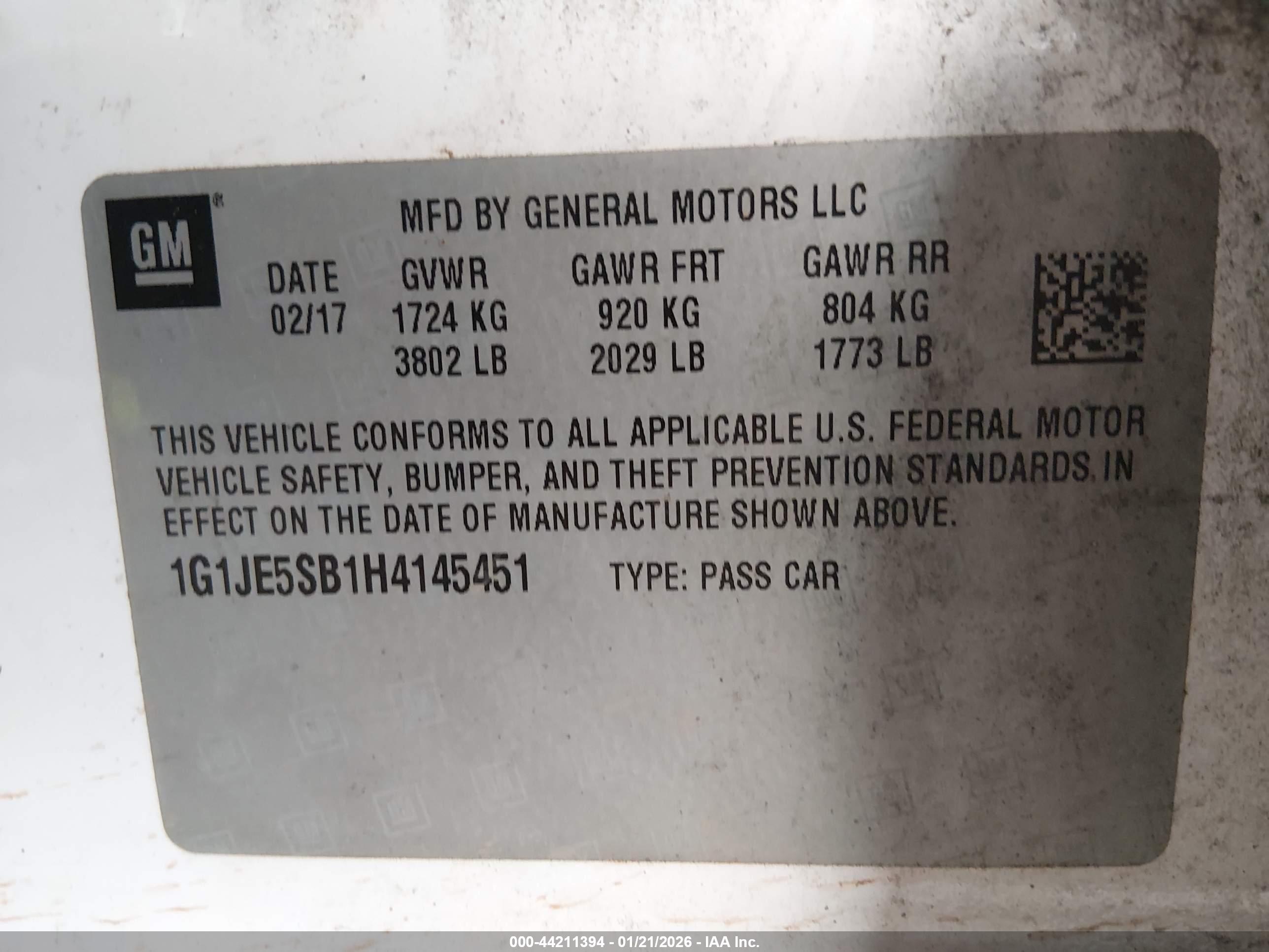 CHEVROLET SONIC image 9