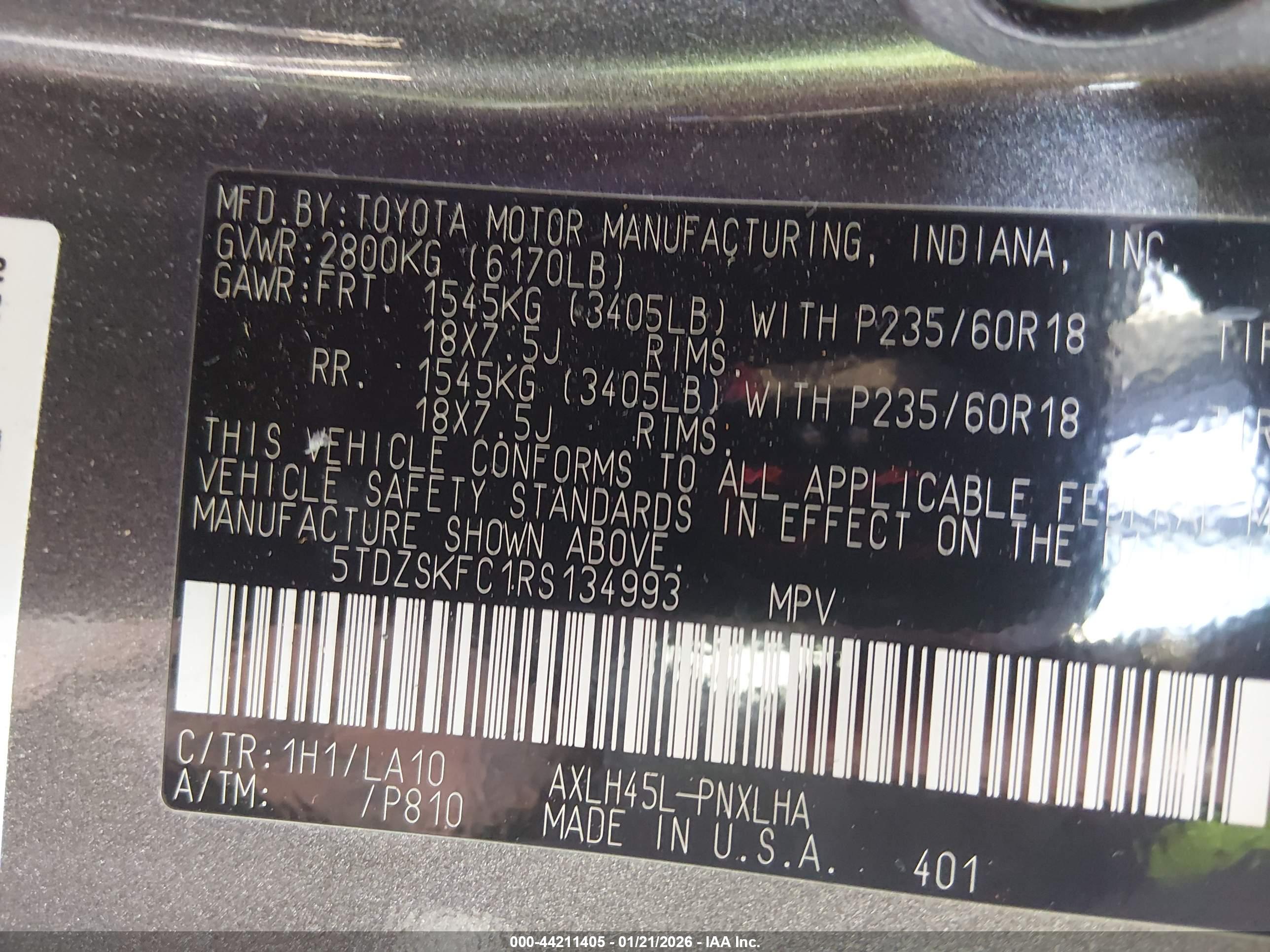 TOYOTA SIENNA image 9