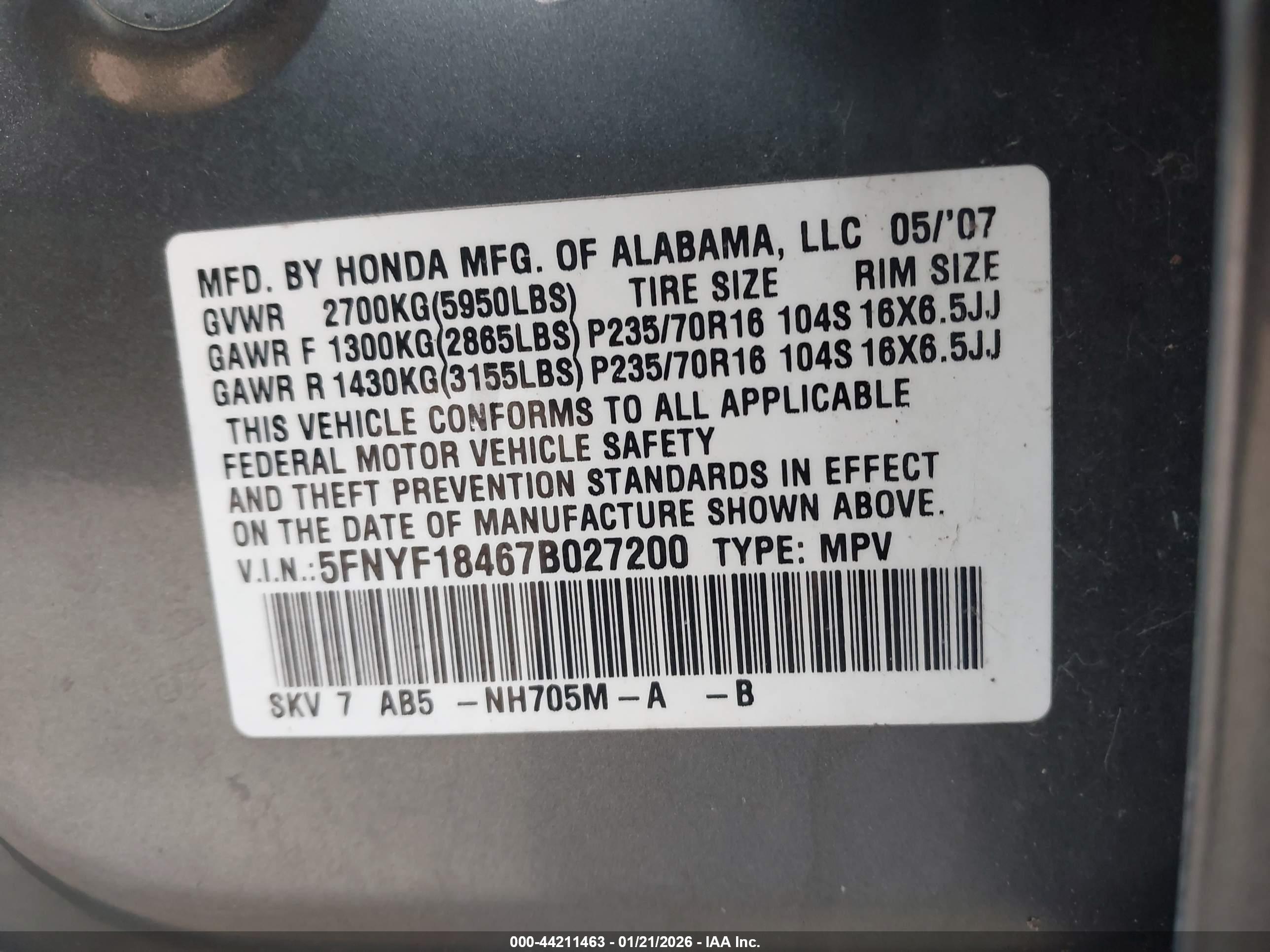 HONDA PILOT image 9