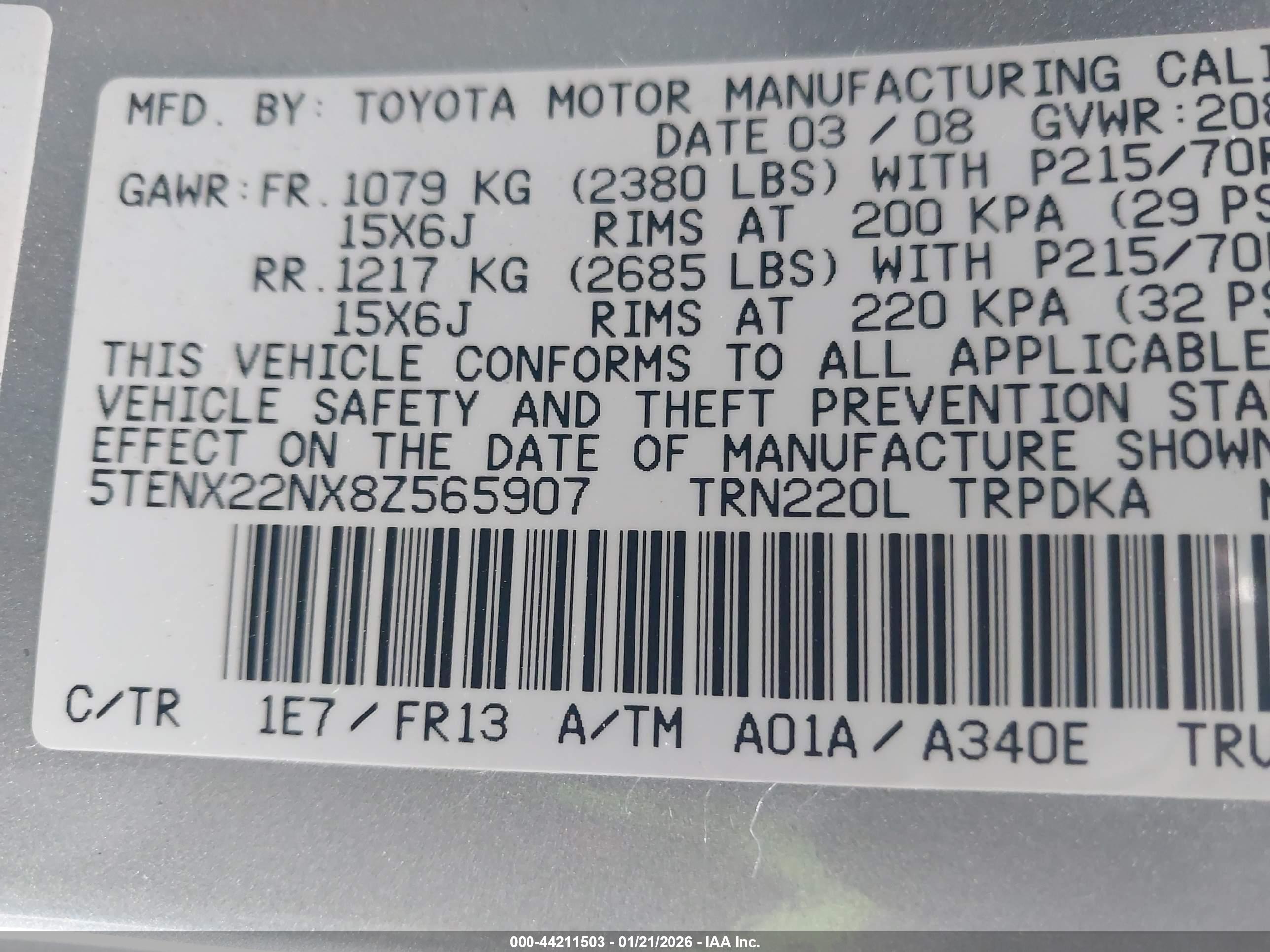 TOYOTA TACOMA image 9