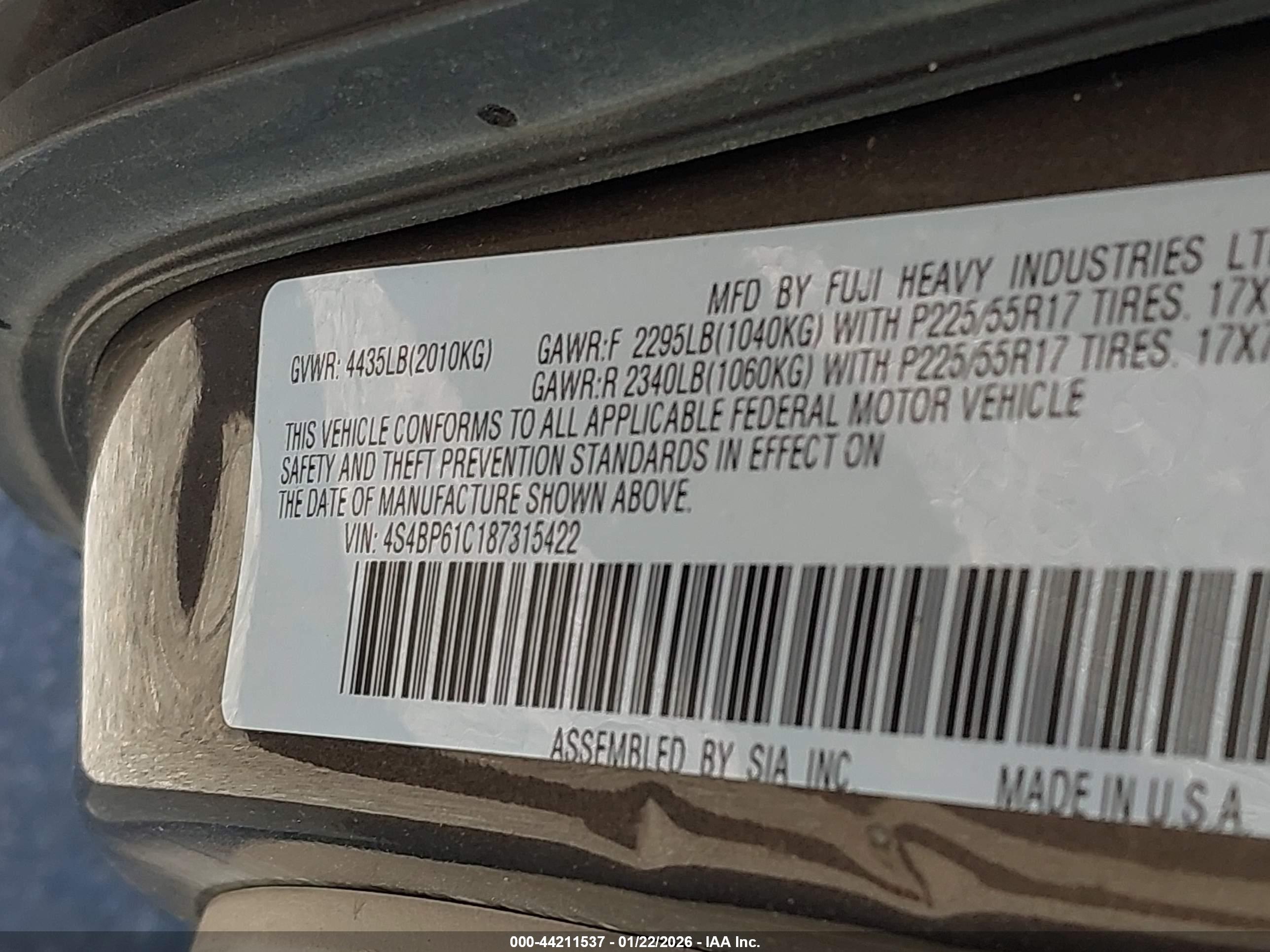 SUBARU OUTBACK image 9