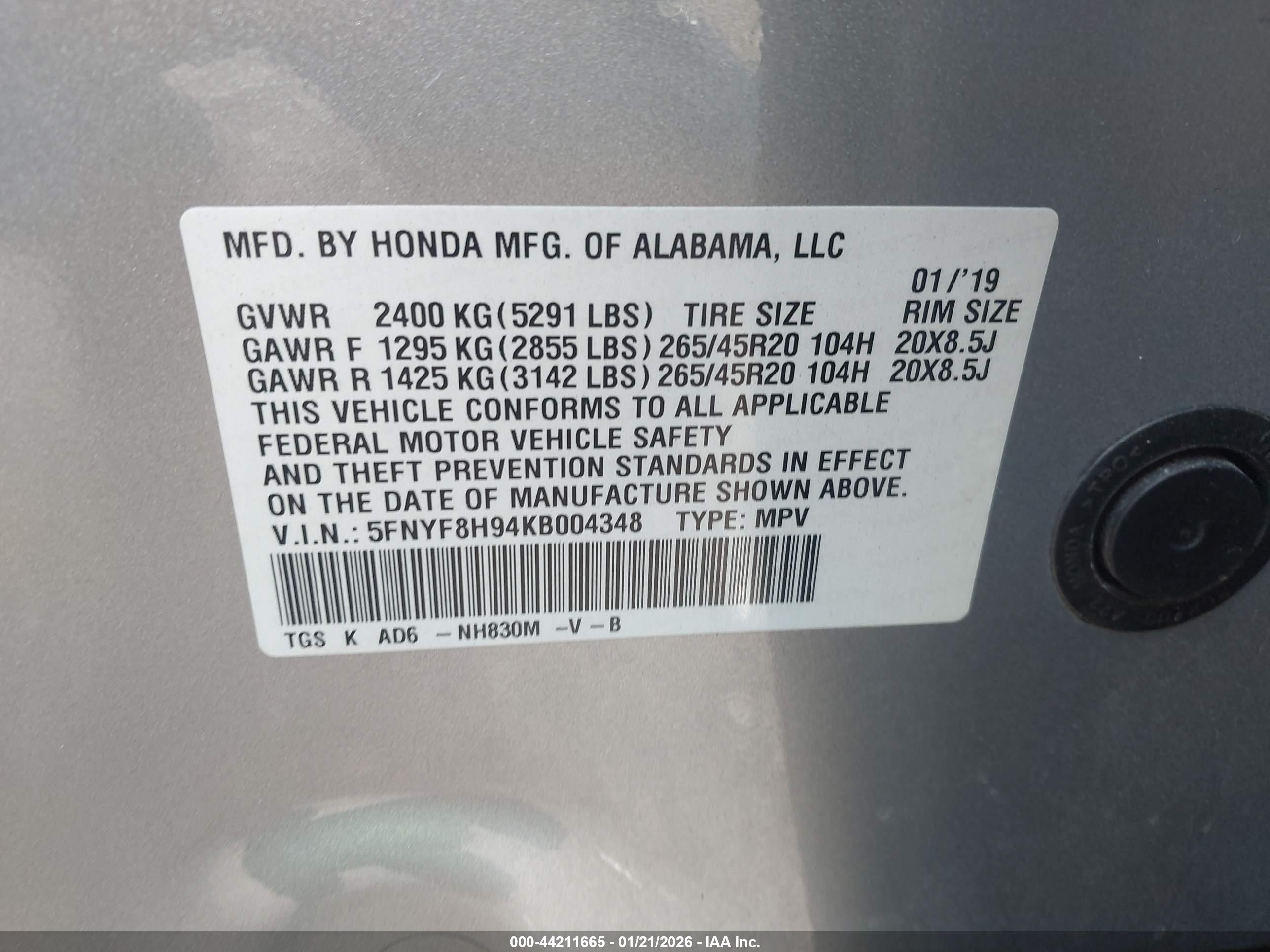 HONDA PASSPORT image 9