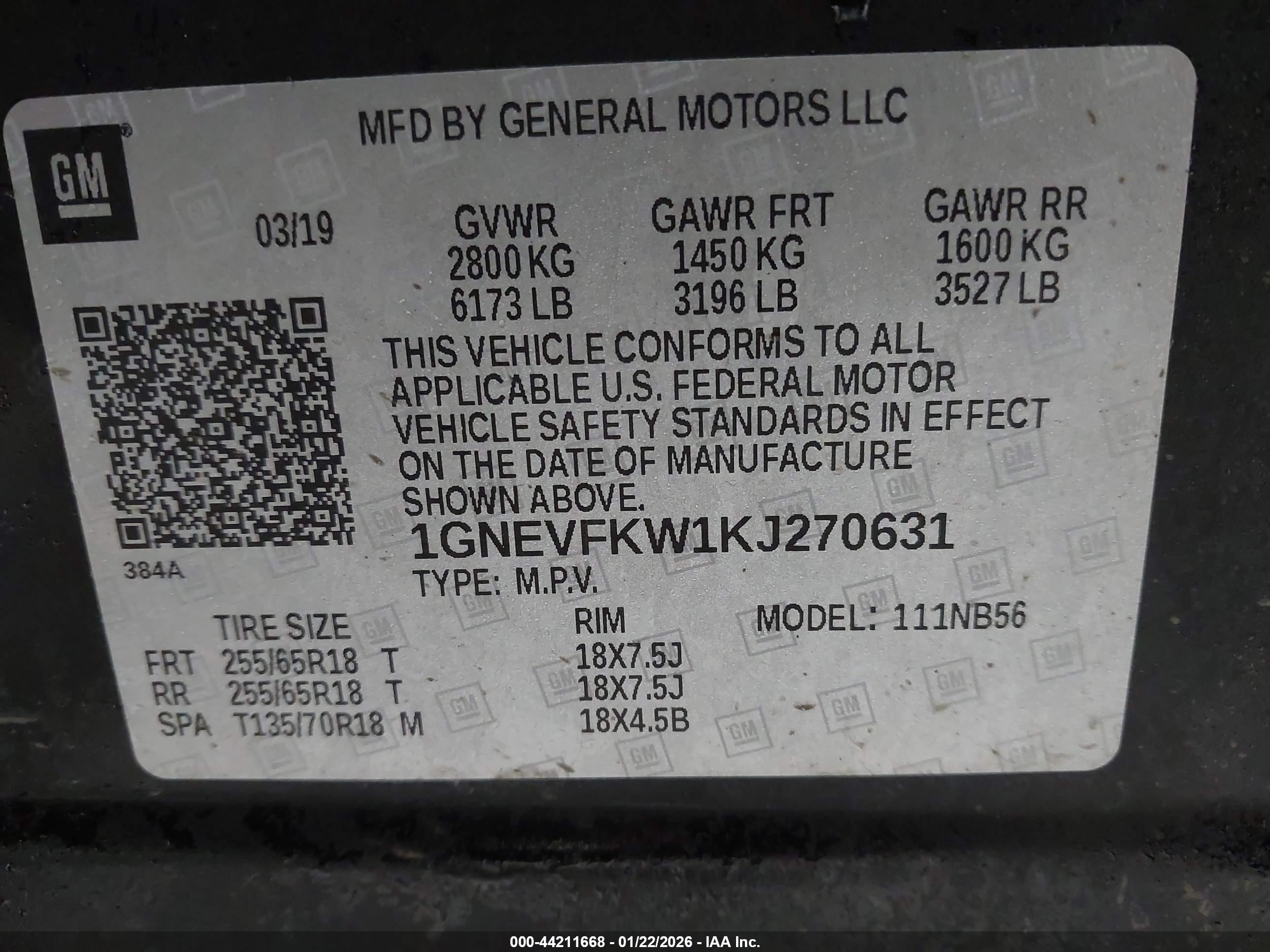 CHEVROLET TRAVERSE image 9