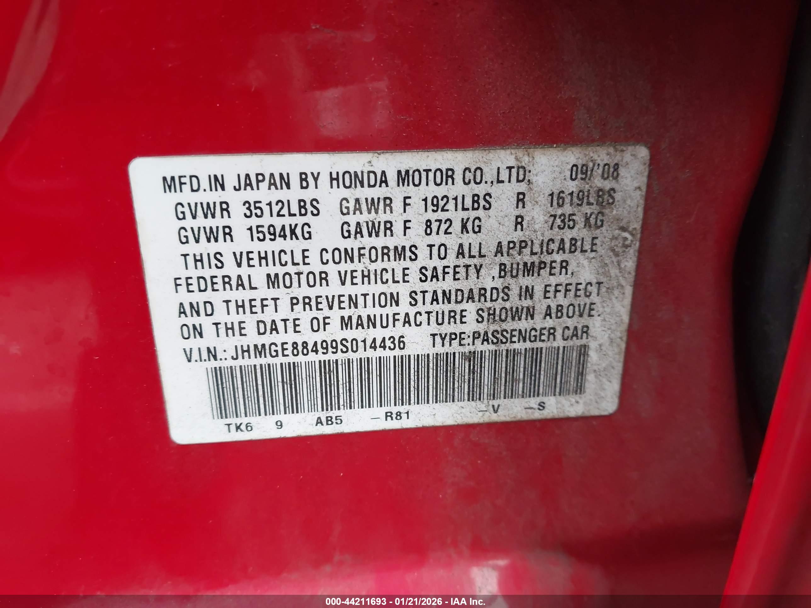 HONDA FIT image 9