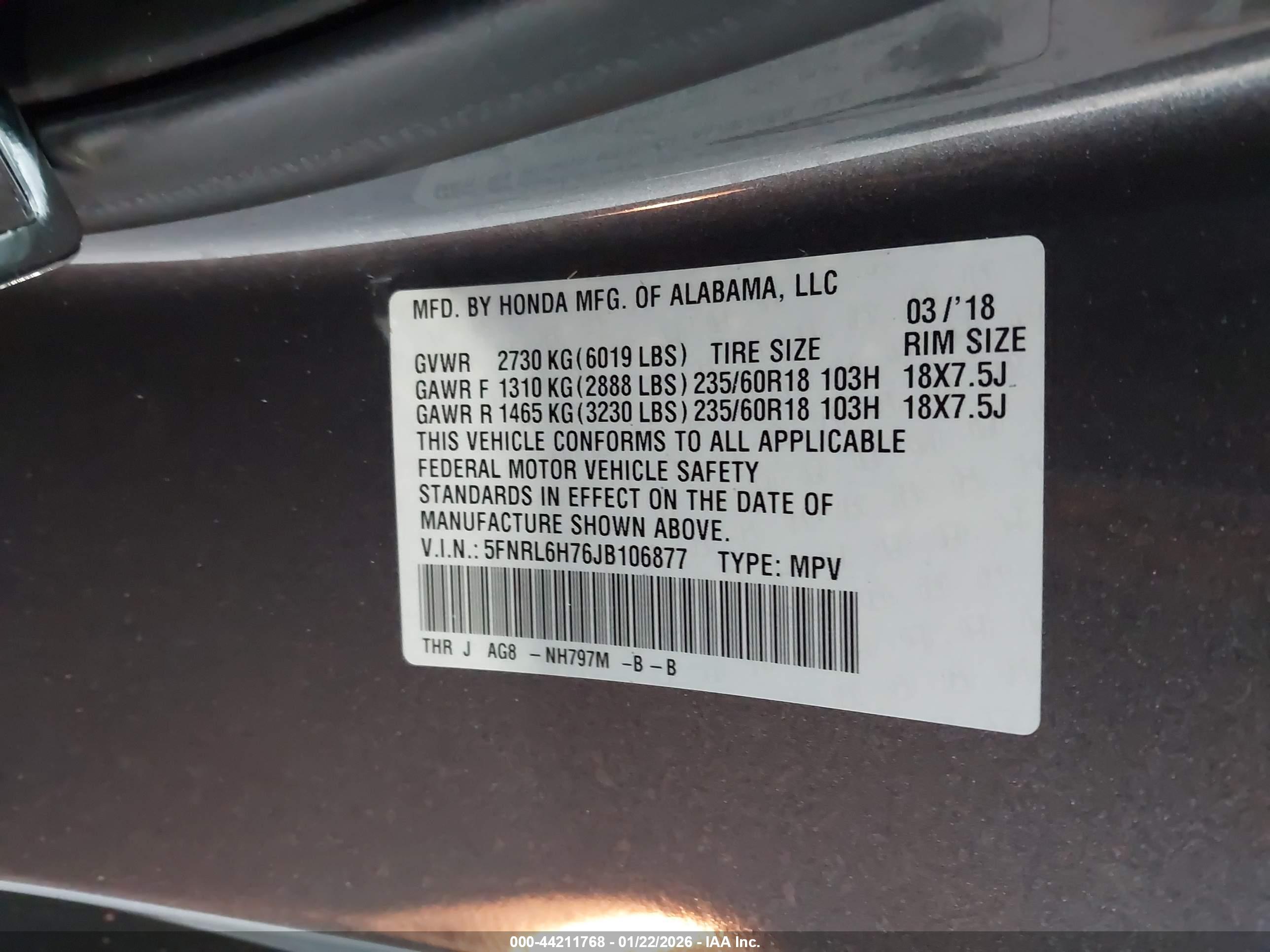 HONDA ODYSSEY image 9