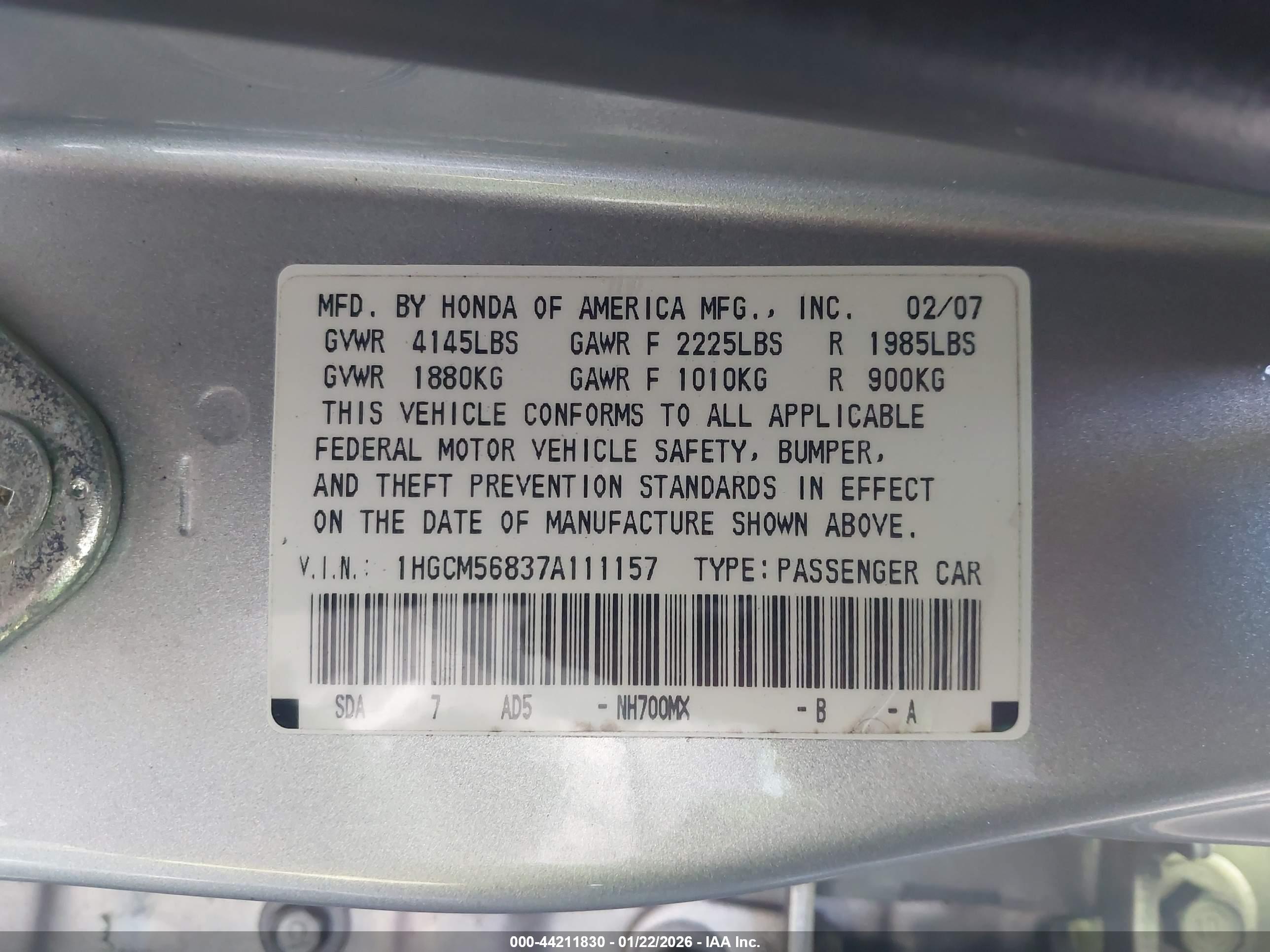 HONDA ACCORD image 9