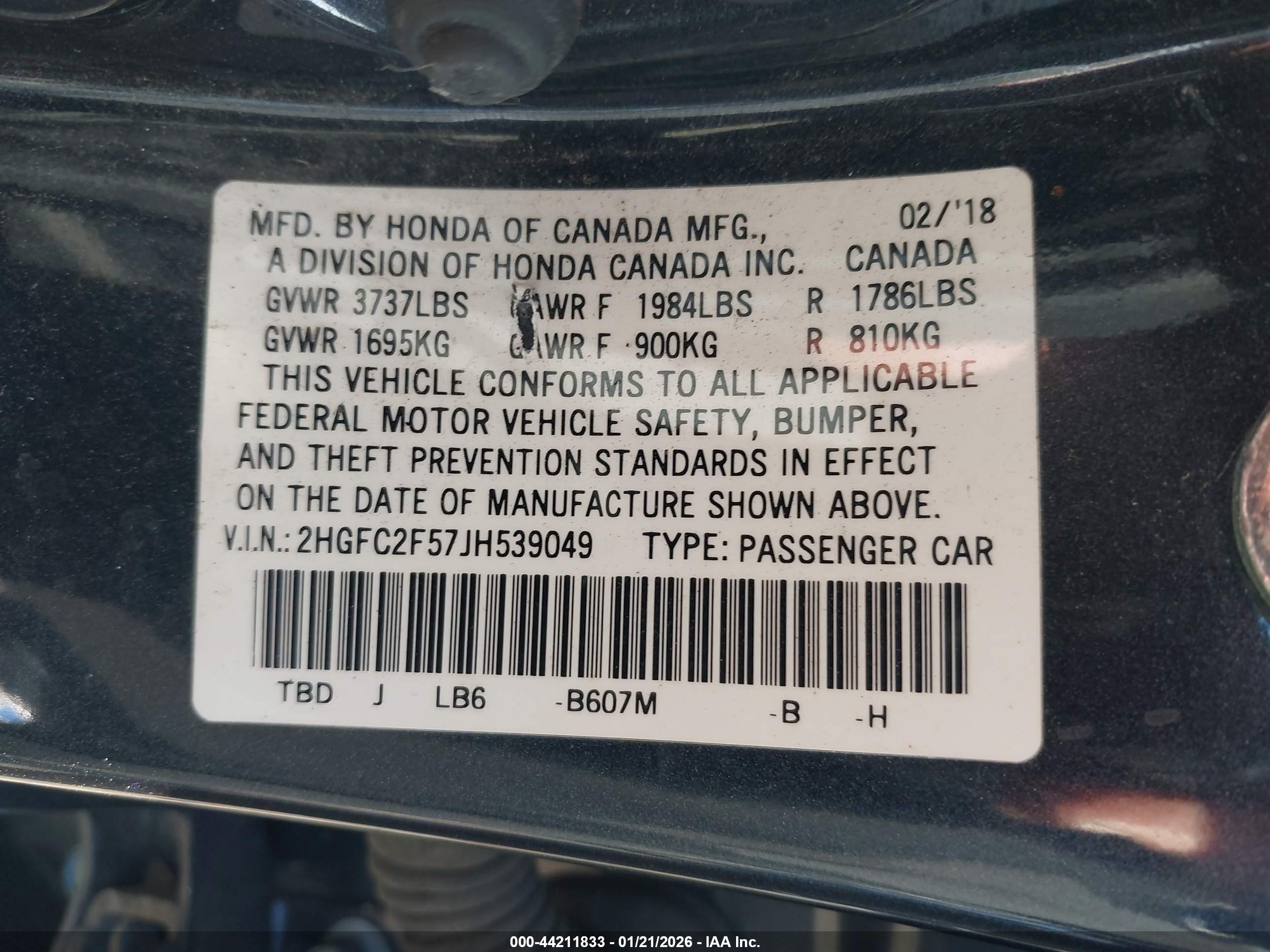 HONDA CIVIC image 9