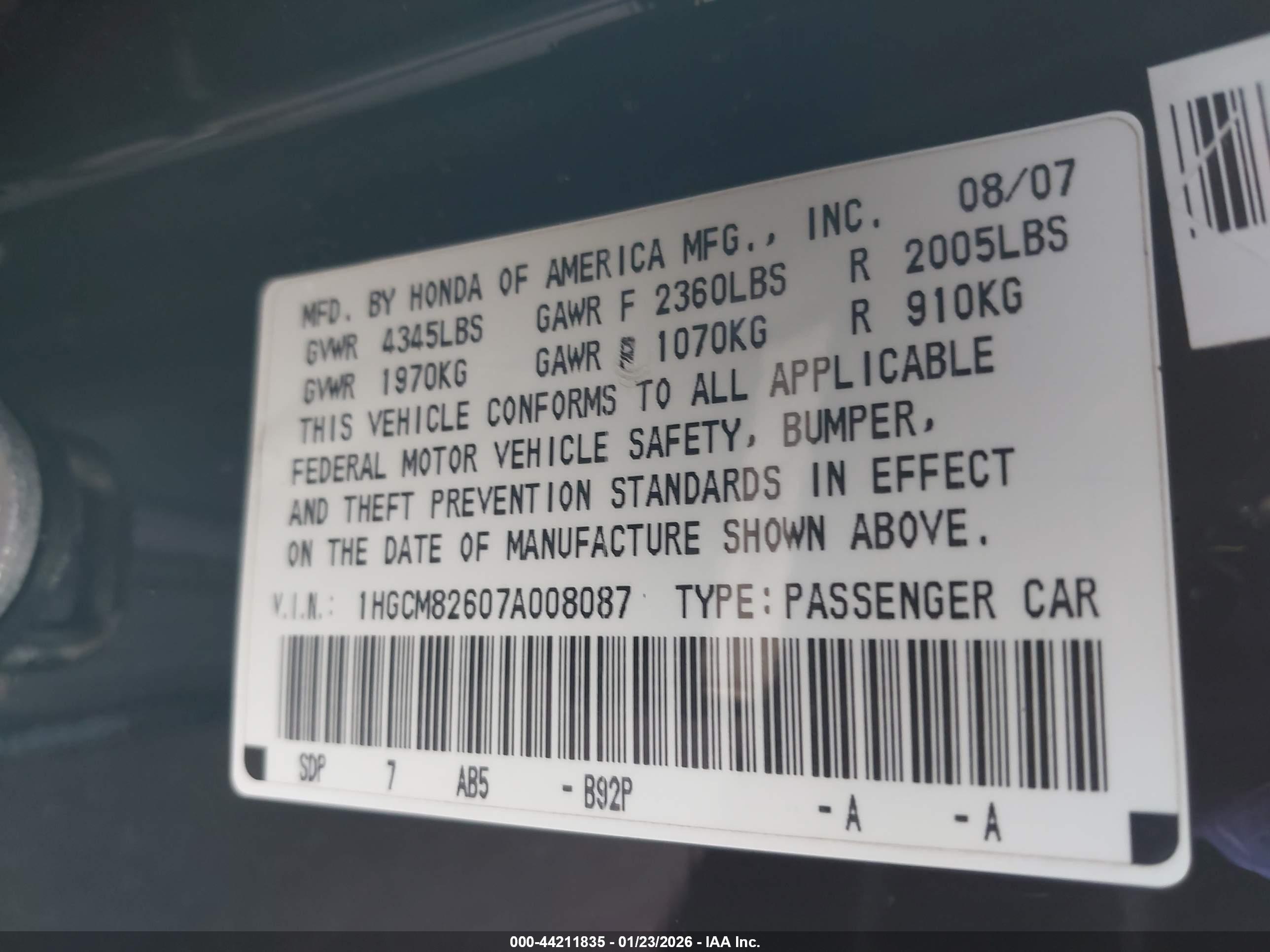 HONDA ACCORD image 9