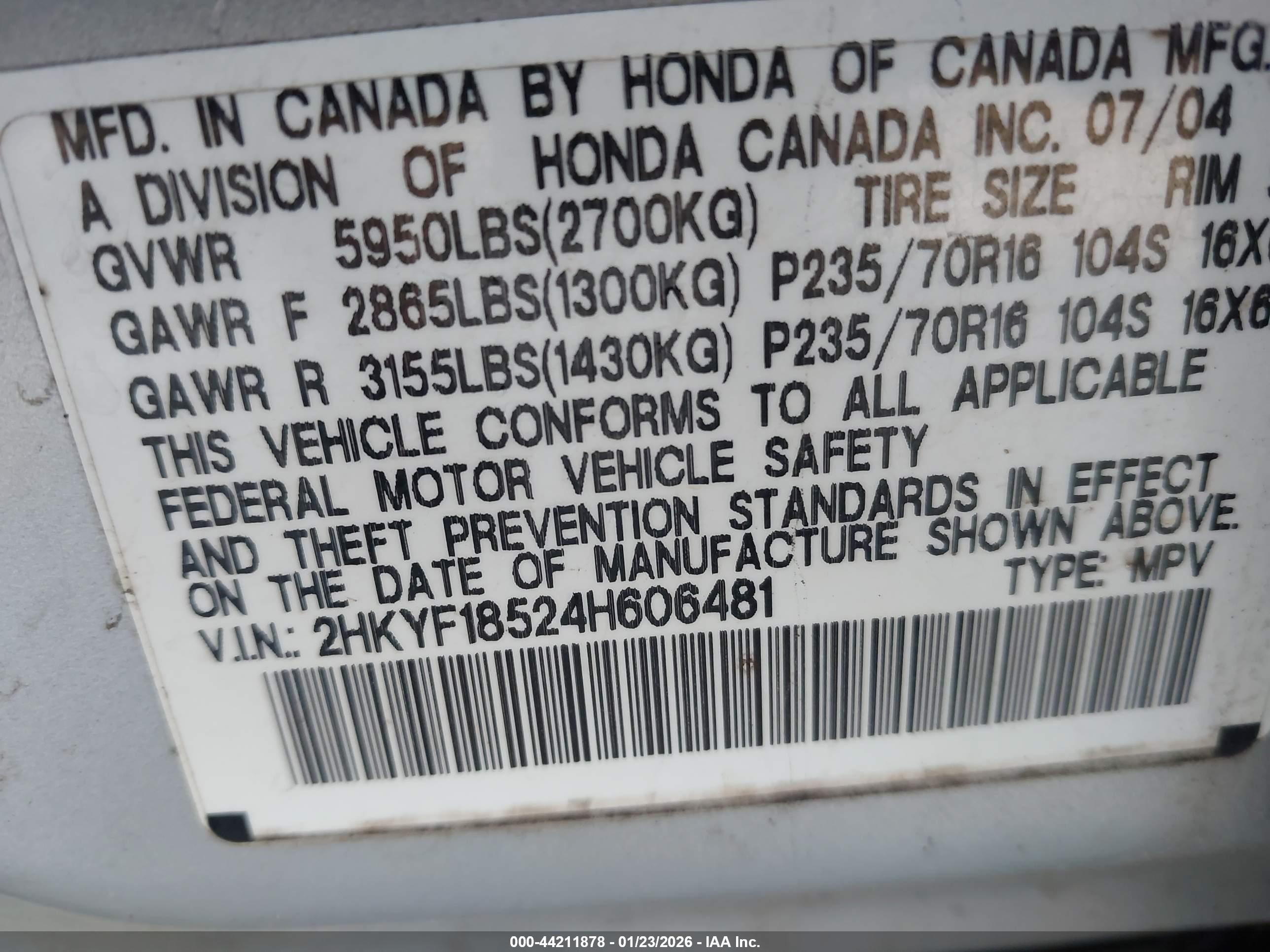 HONDA PILOT image 9
