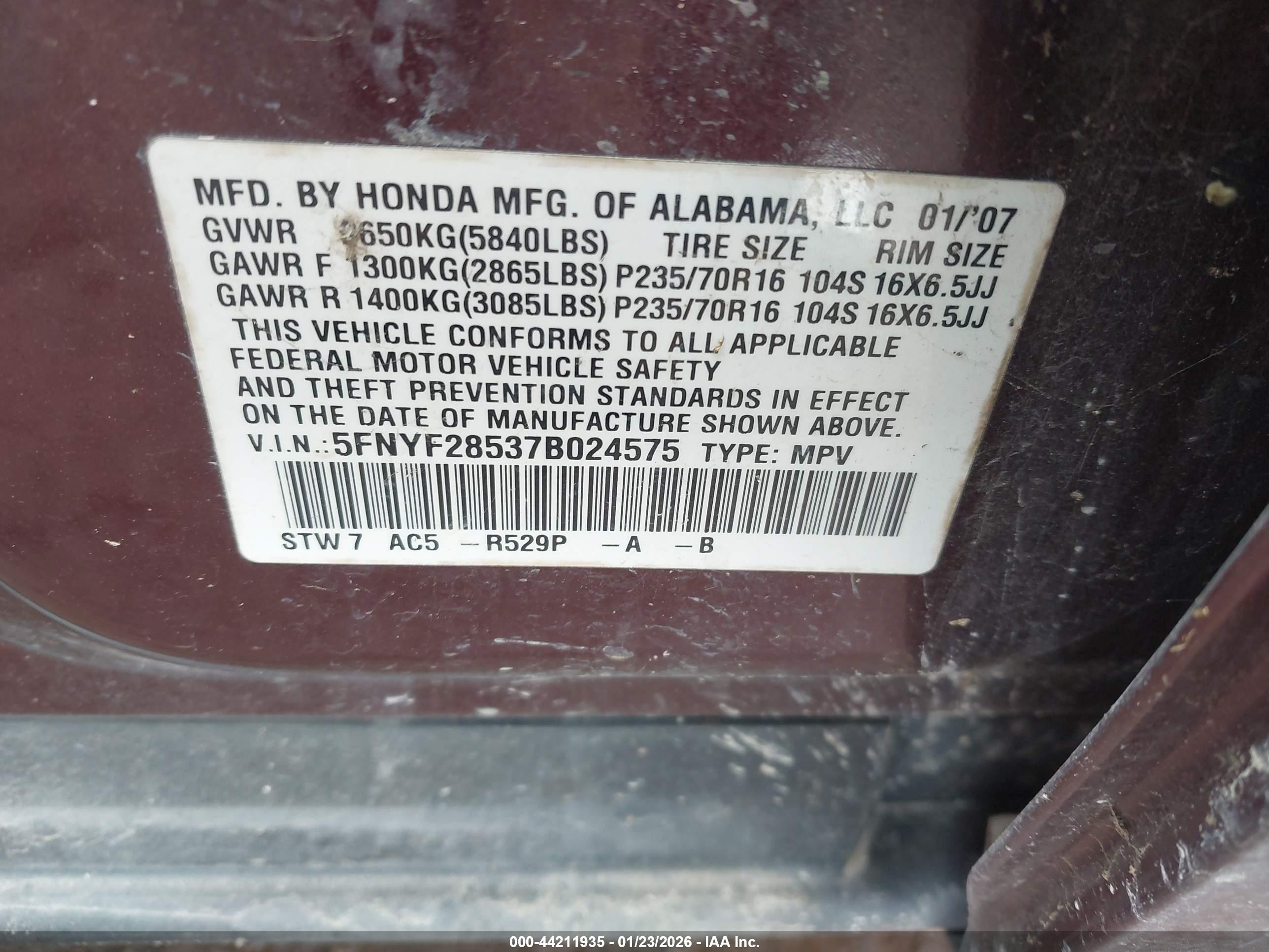 HONDA PILOT image 9