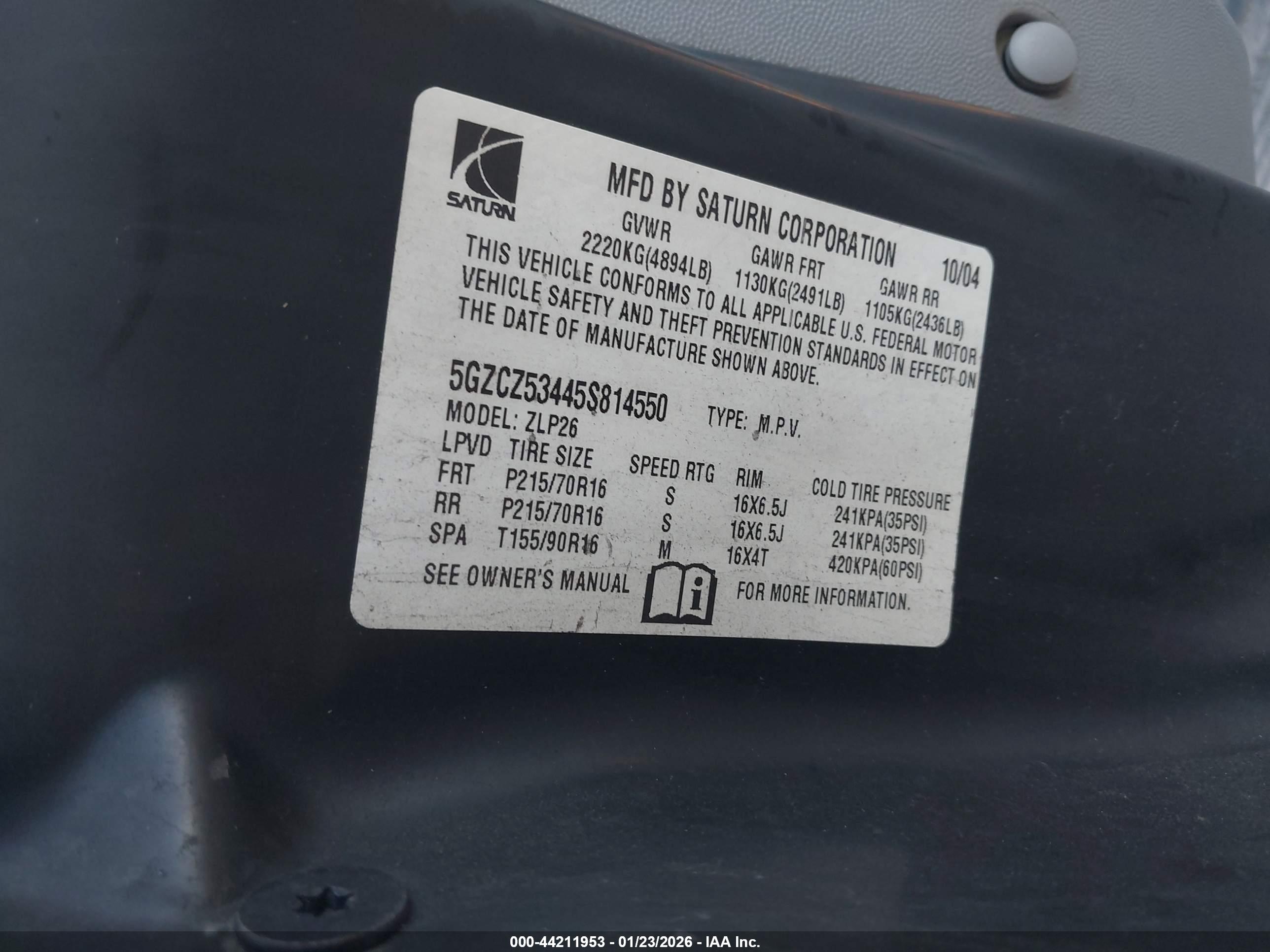 SATURN VUE image 9