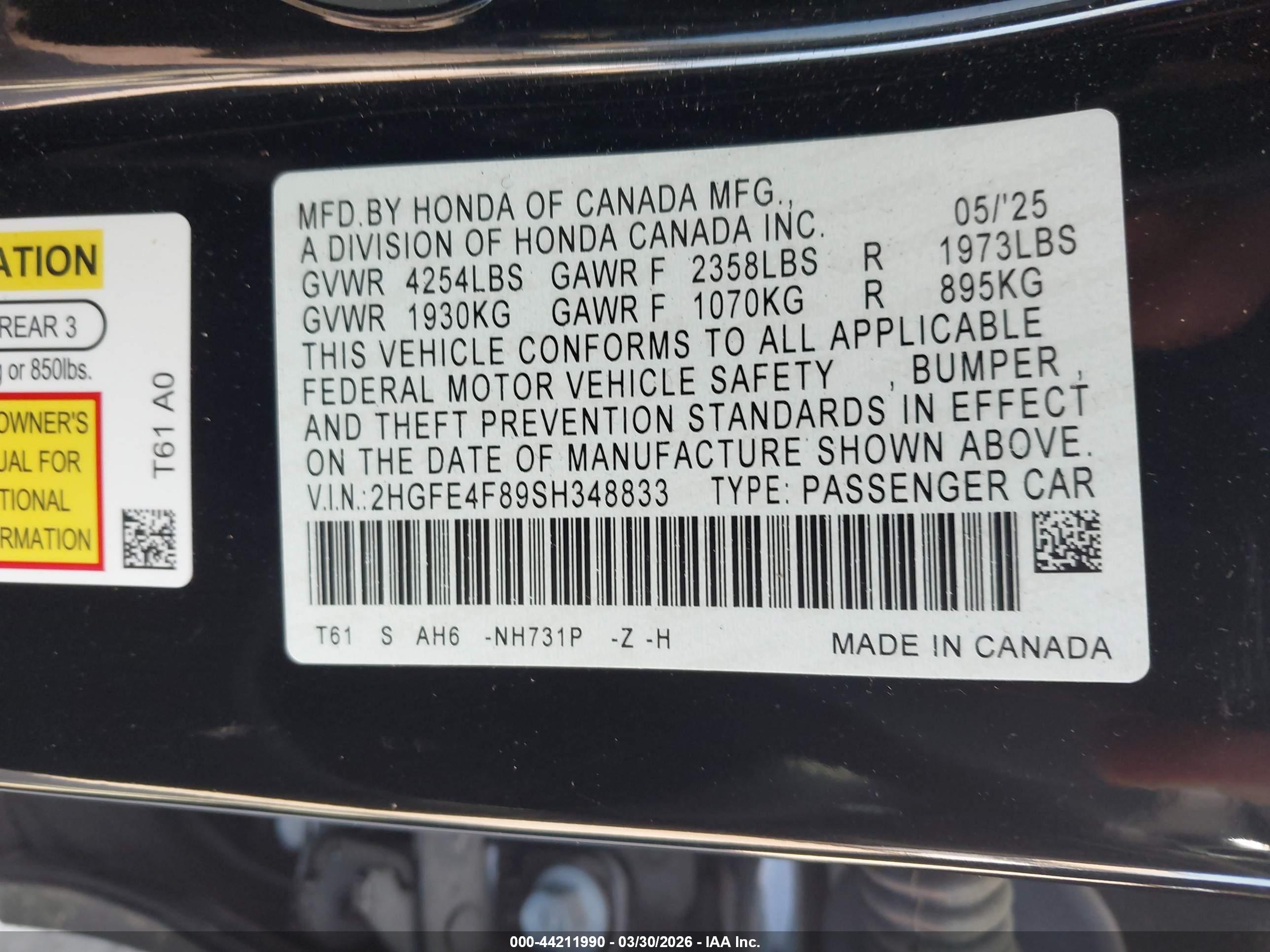 HONDA CIVIC image 9
