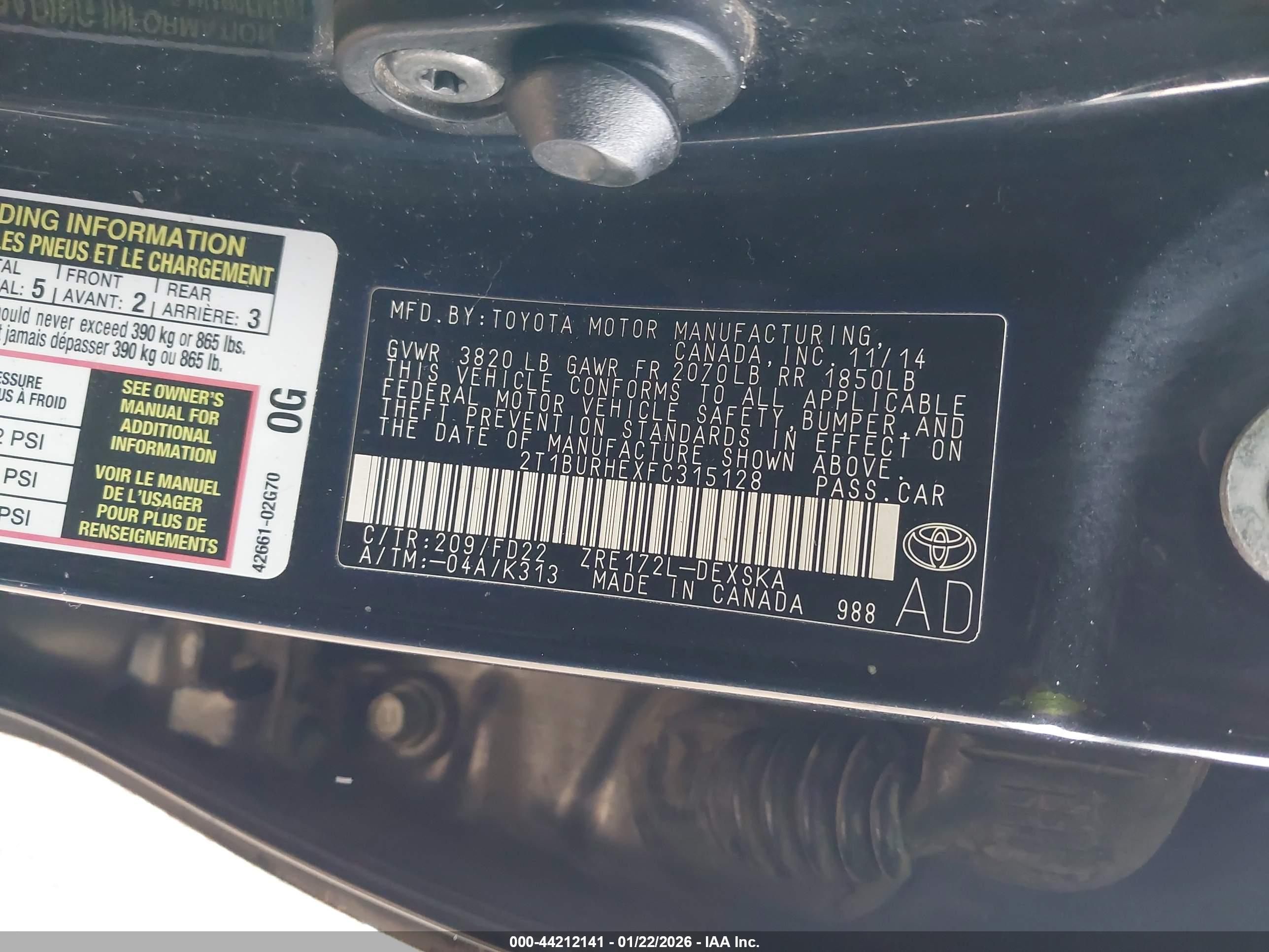 TOYOTA COROLLA image 9
