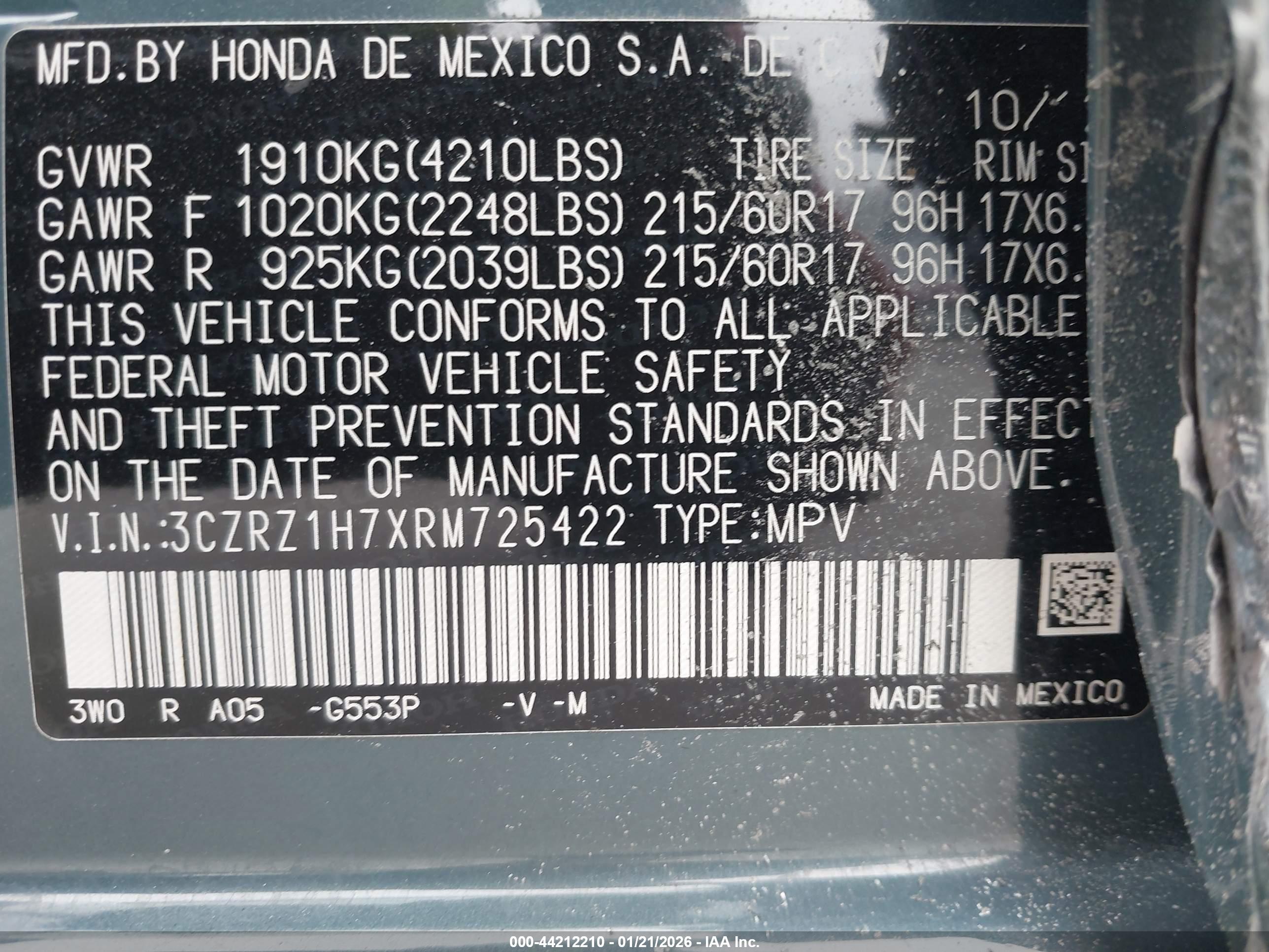 HONDA HR-V image 9
