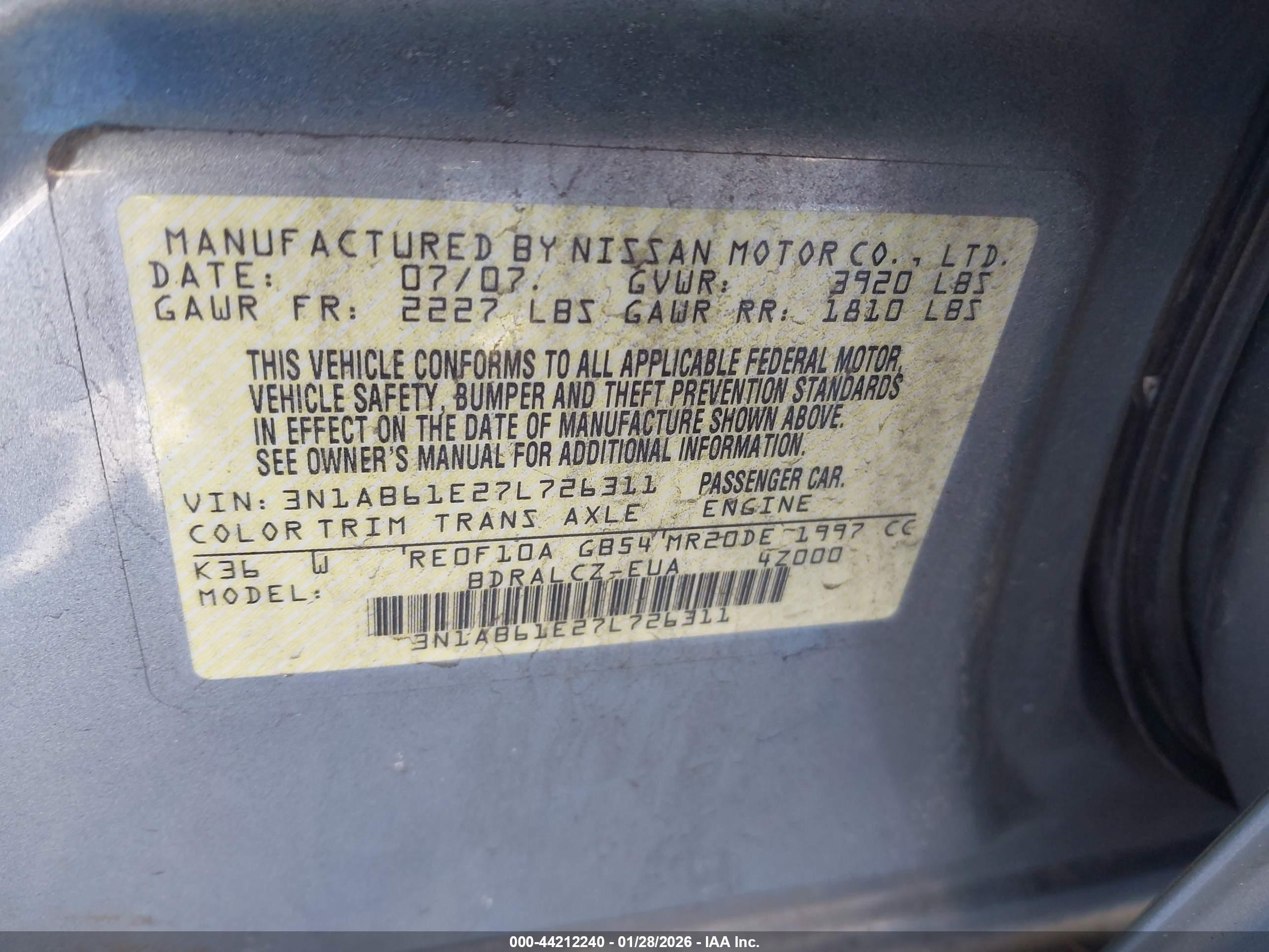 NISSAN SENTRA image 9