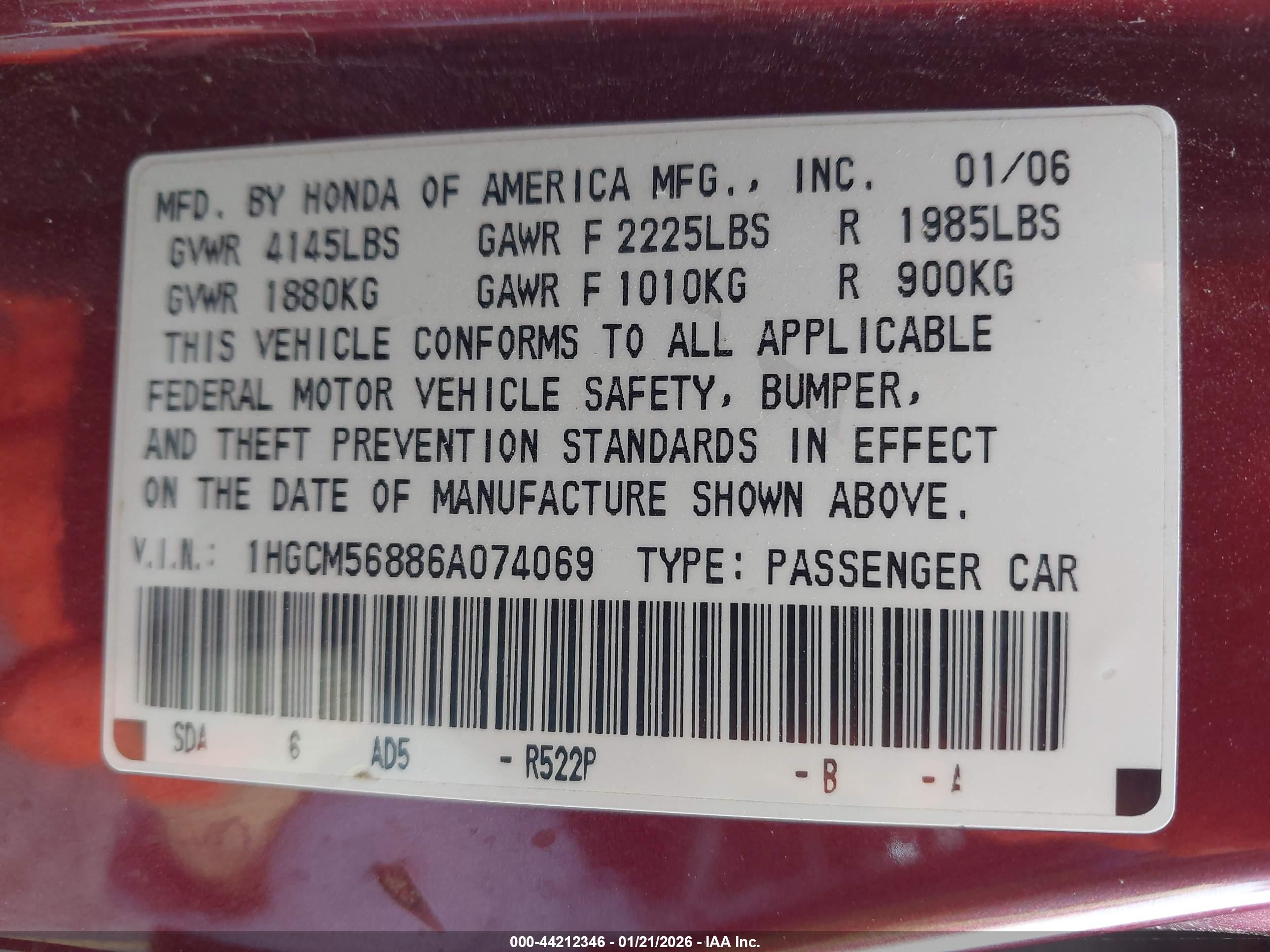 HONDA ACCORD image 9