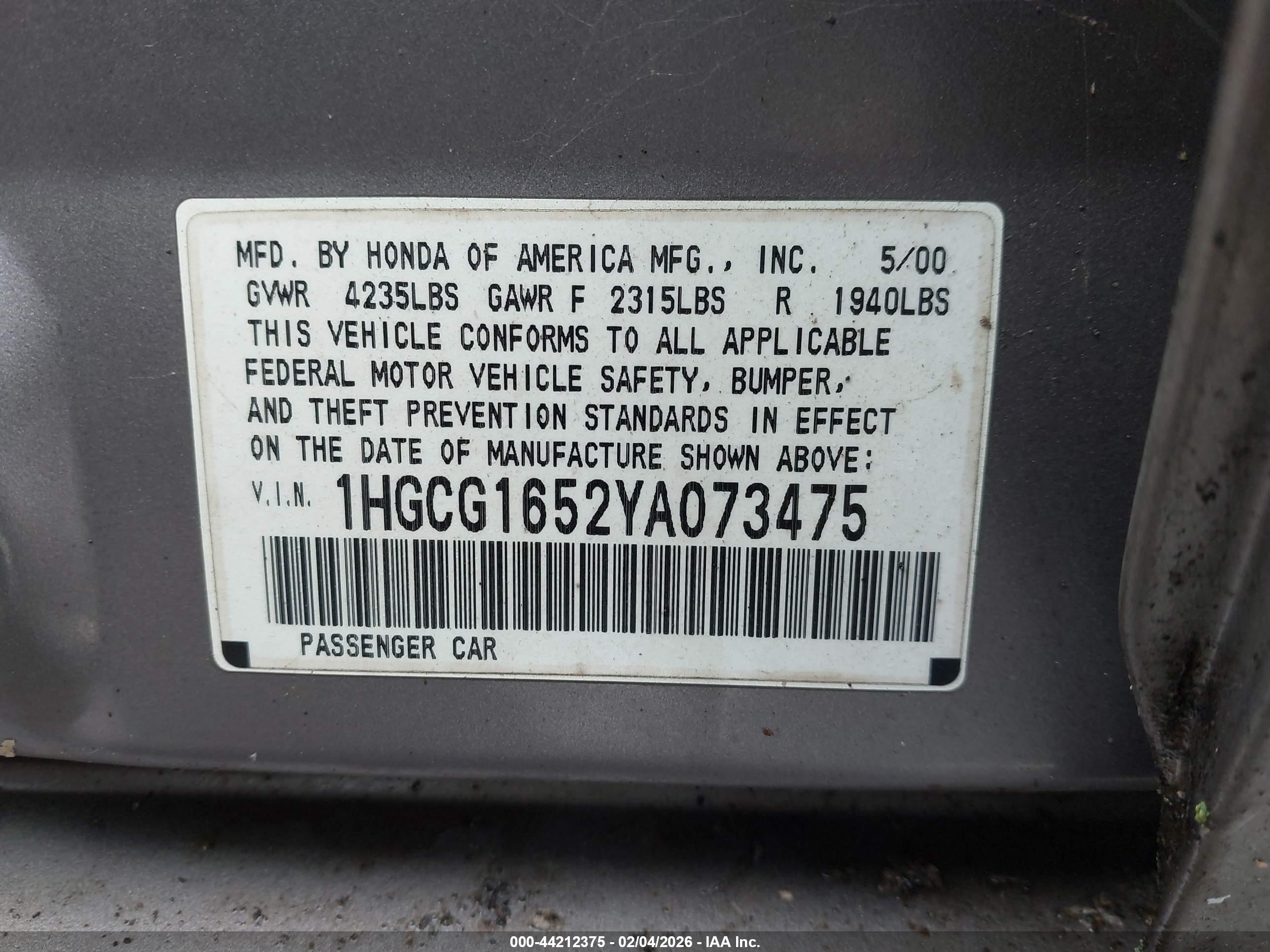 HONDA ACCORD image 9