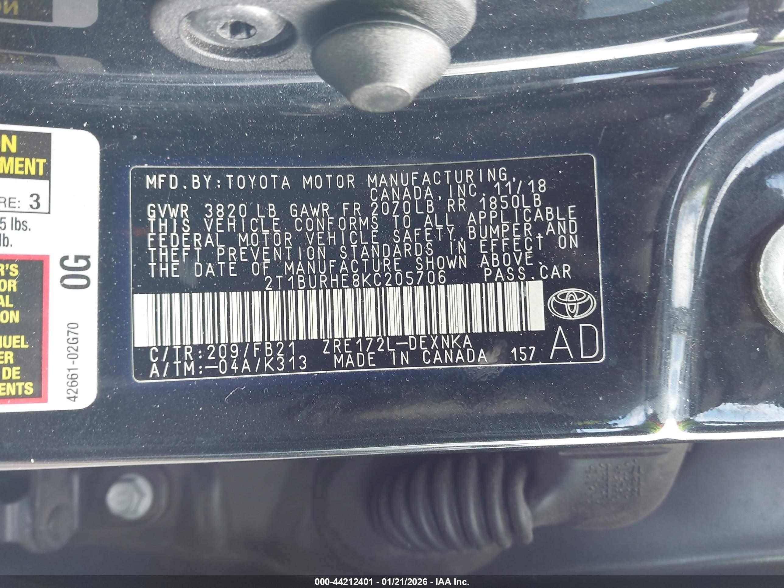 TOYOTA COROLLA image 9