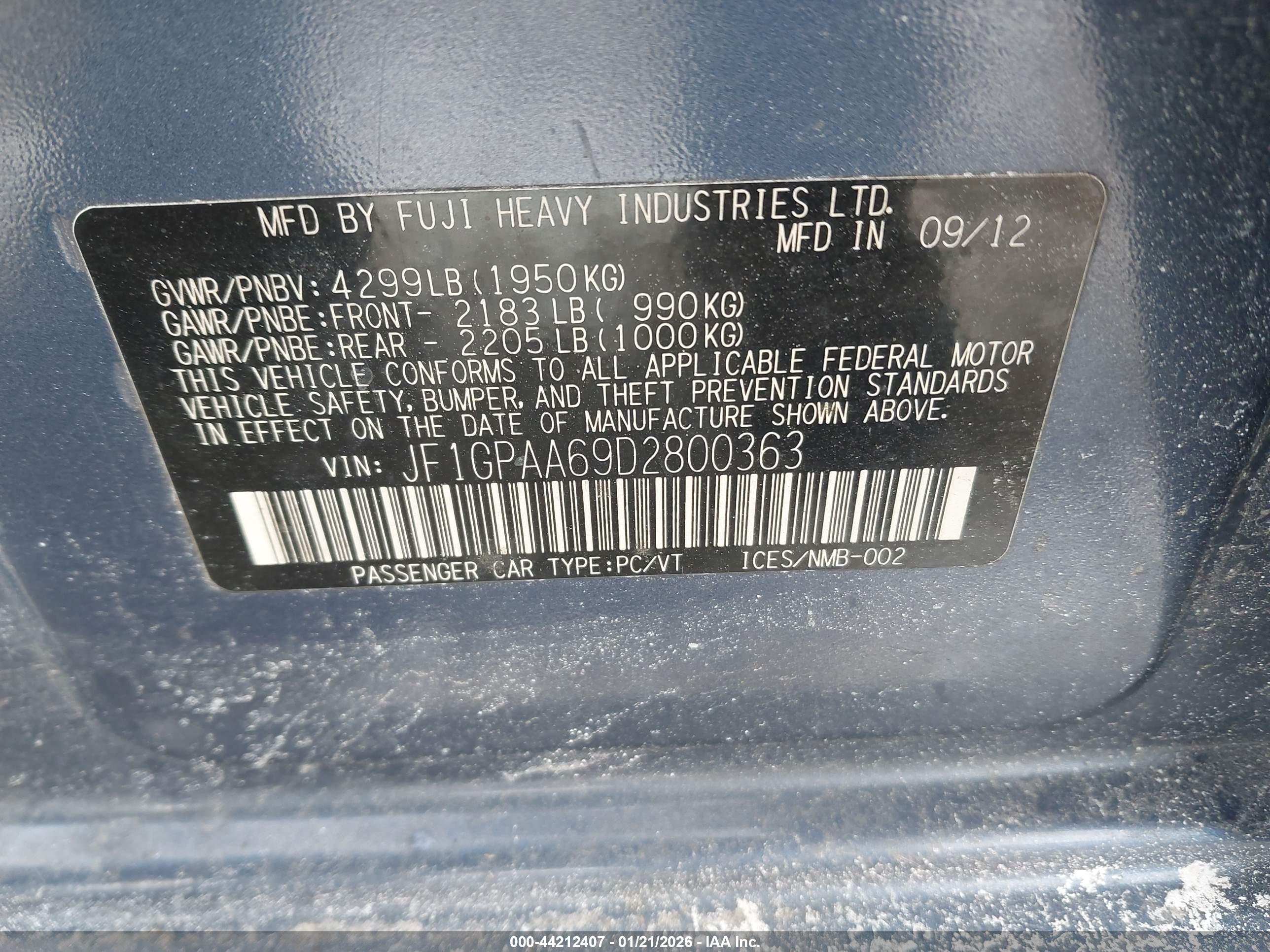 SUBARU IMPREZA image 9
