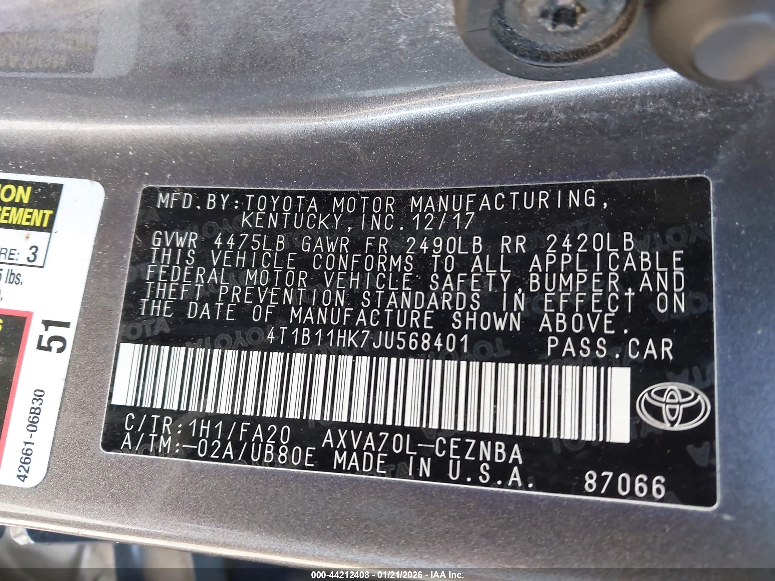 TOYOTA CAMRY image 9
