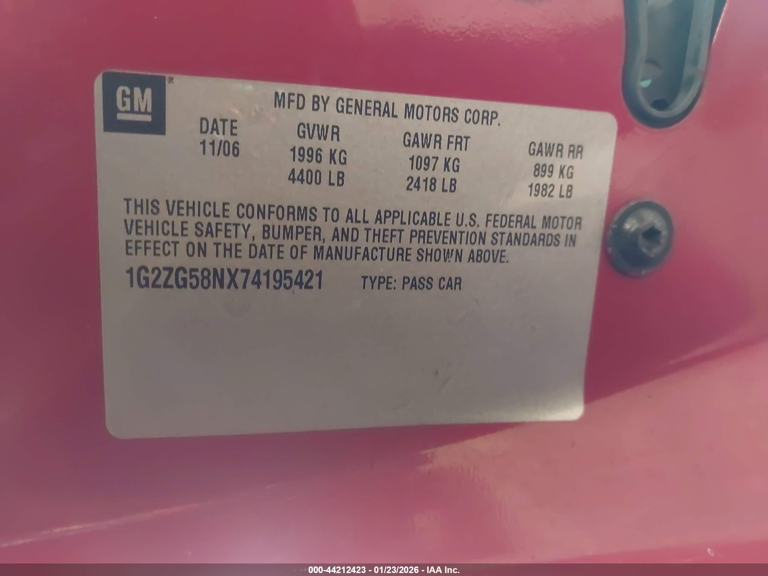 PONTIAC G6 image 9