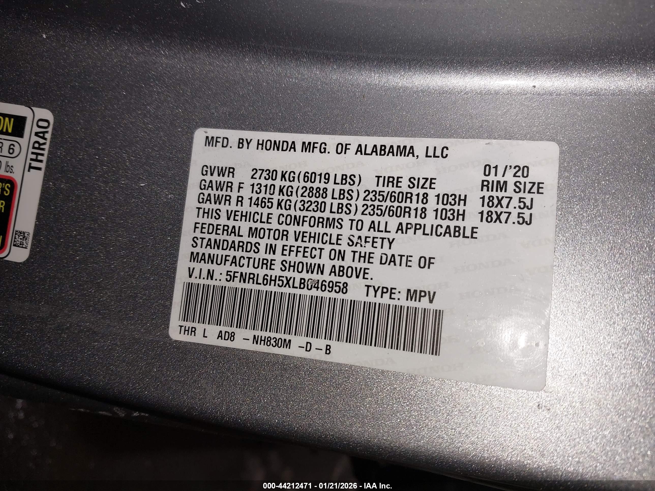 HONDA ODYSSEY image 9