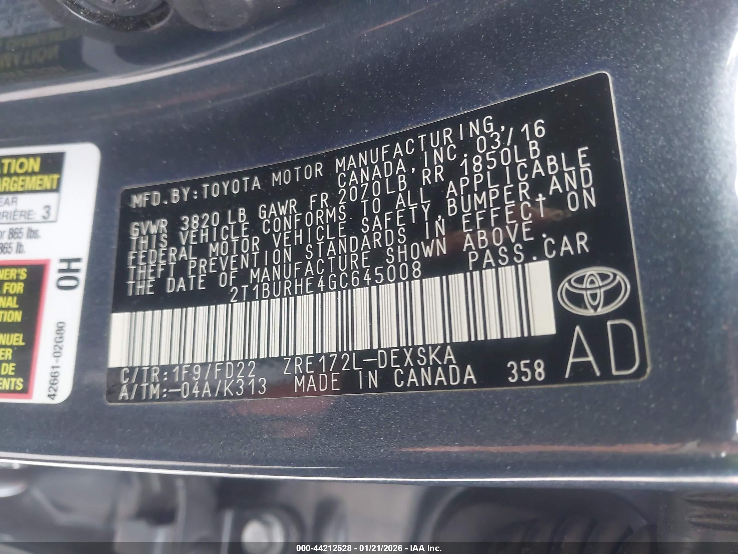 TOYOTA COROLLA image 9