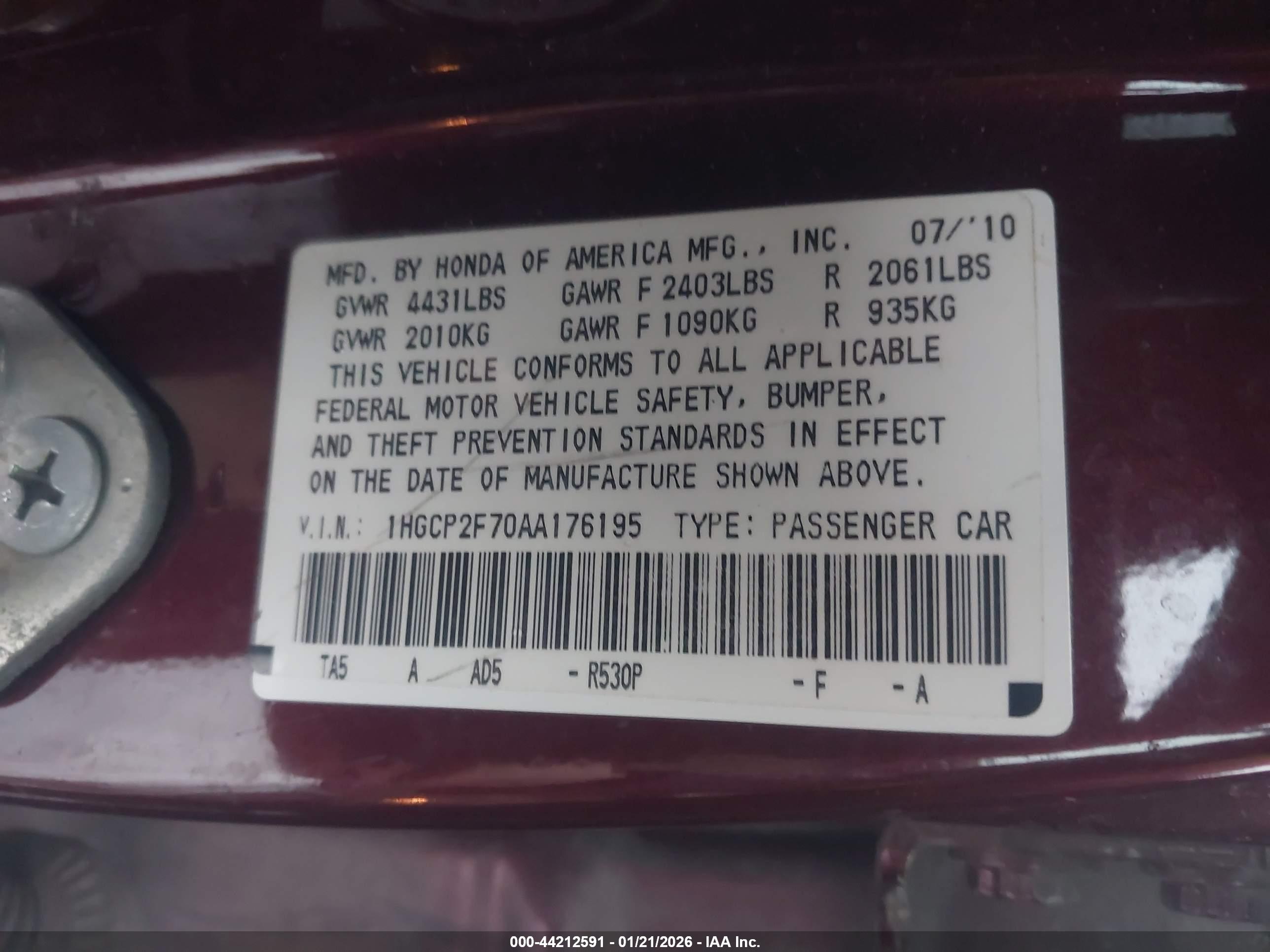 HONDA ACCORD image 9