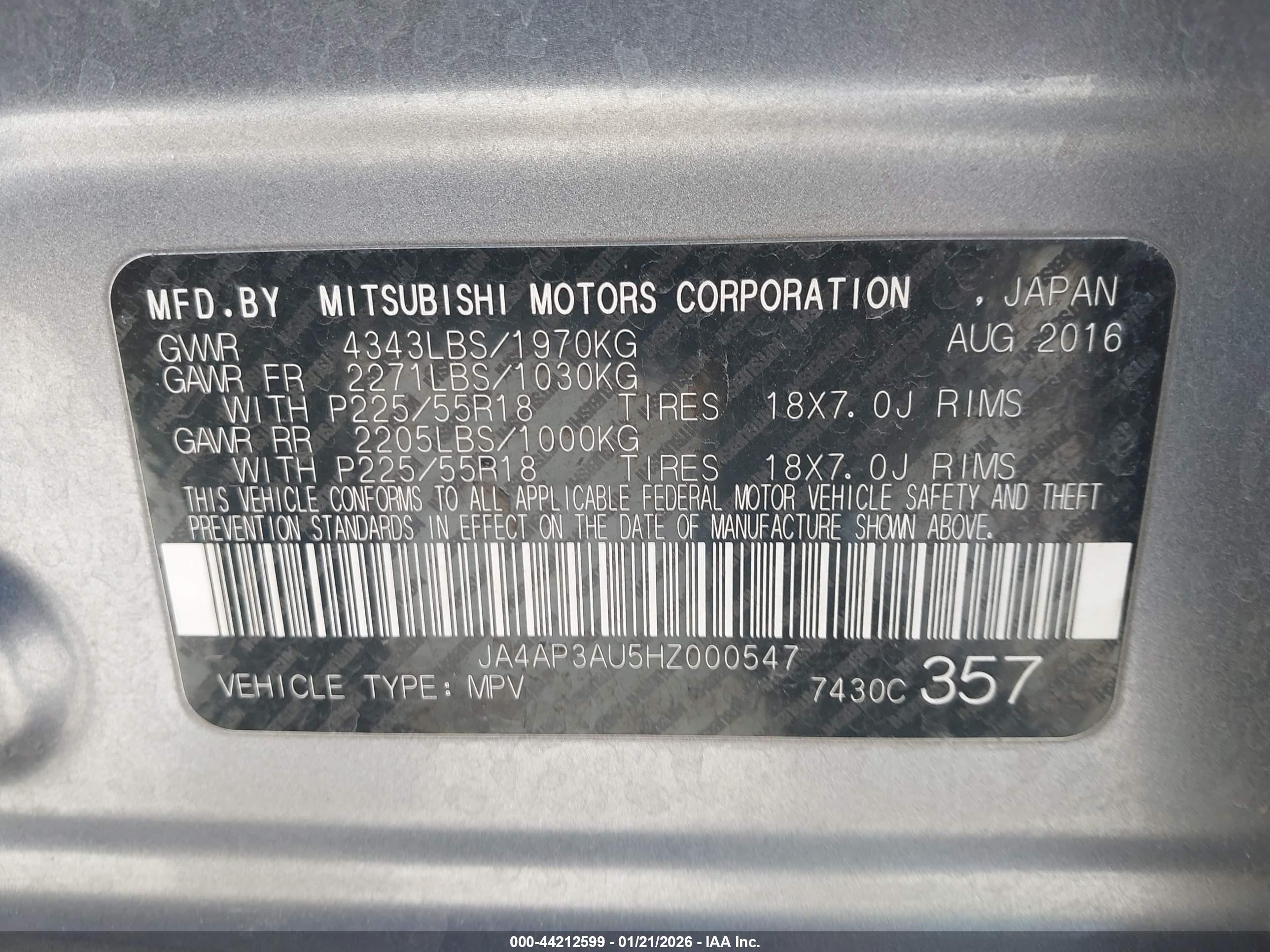 MITSUBISHI OUTLANDER image 9