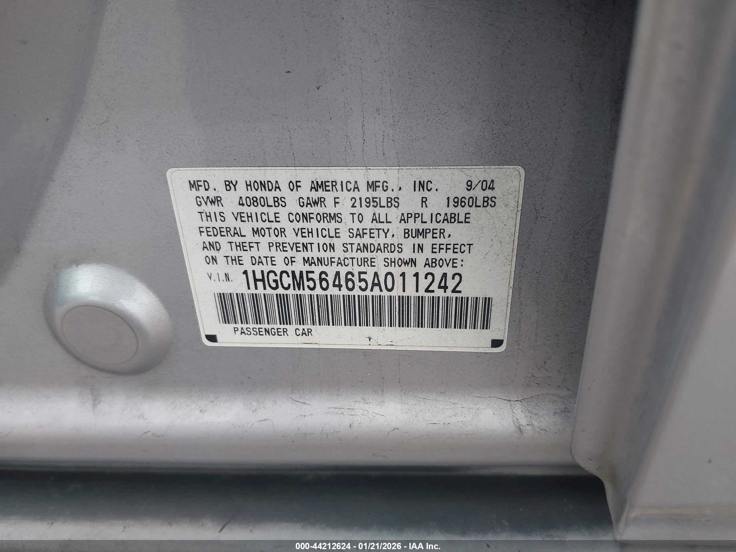 HONDA ACCORD image 9