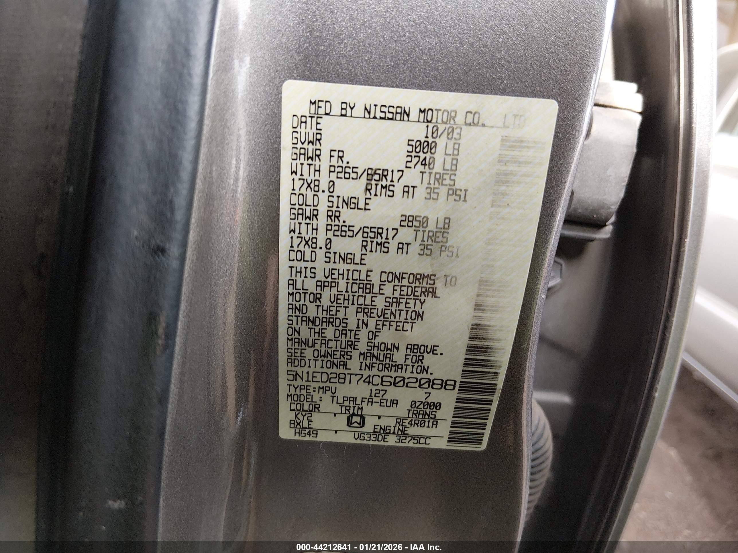 NISSAN XTERRA image 9