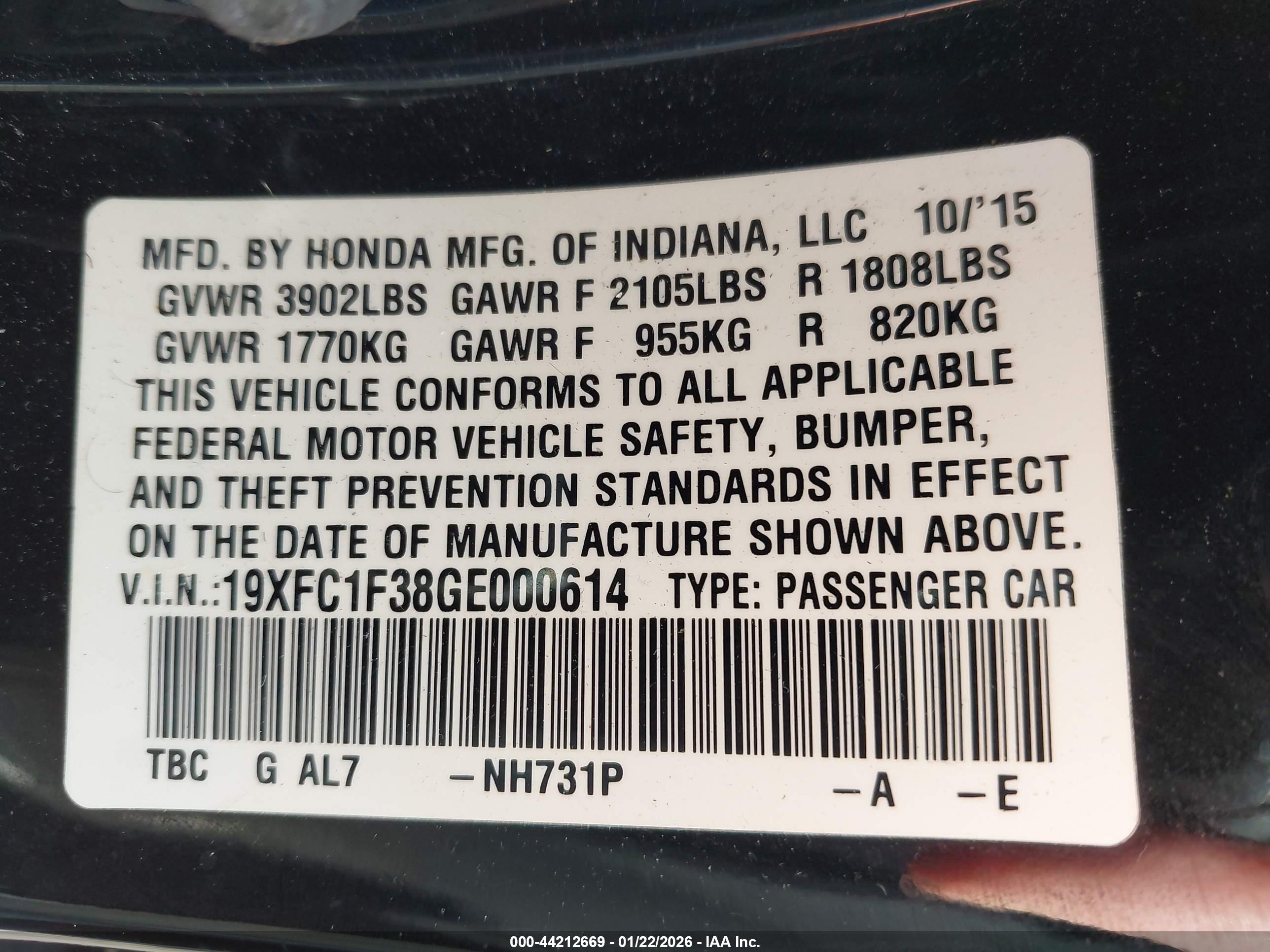 HONDA CIVIC image 9