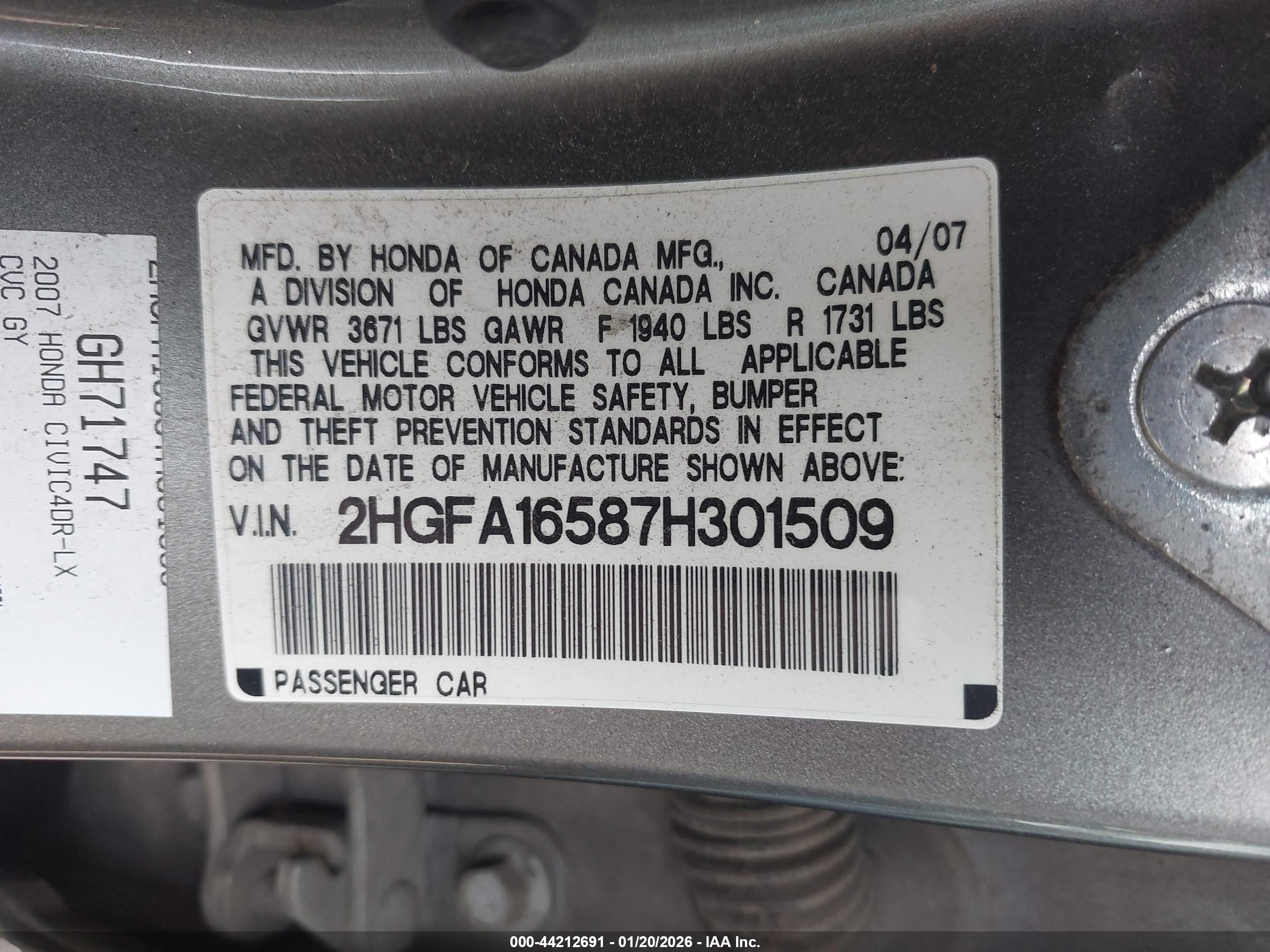HONDA CIVIC image 9