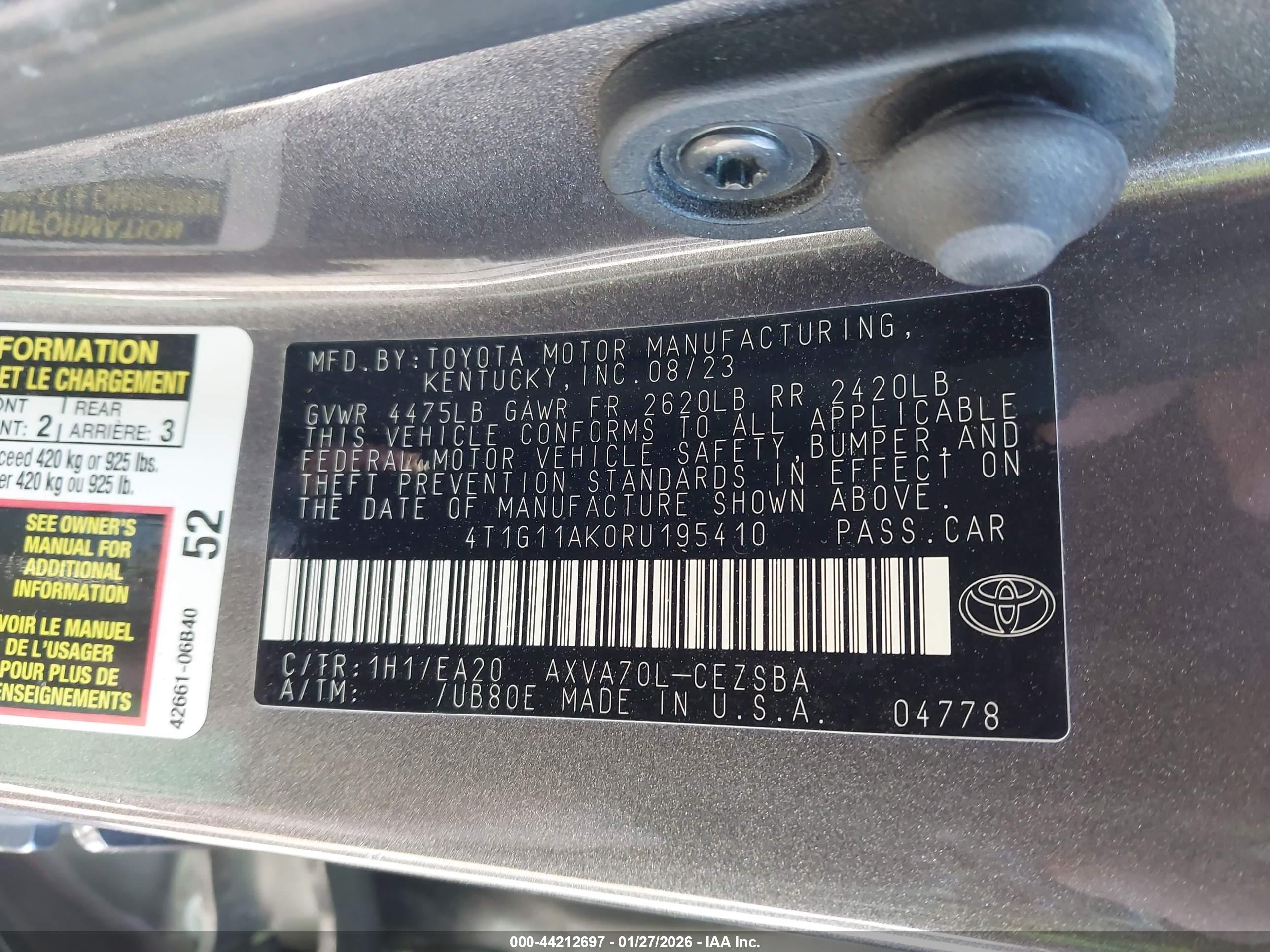 TOYOTA CAMRY image 9