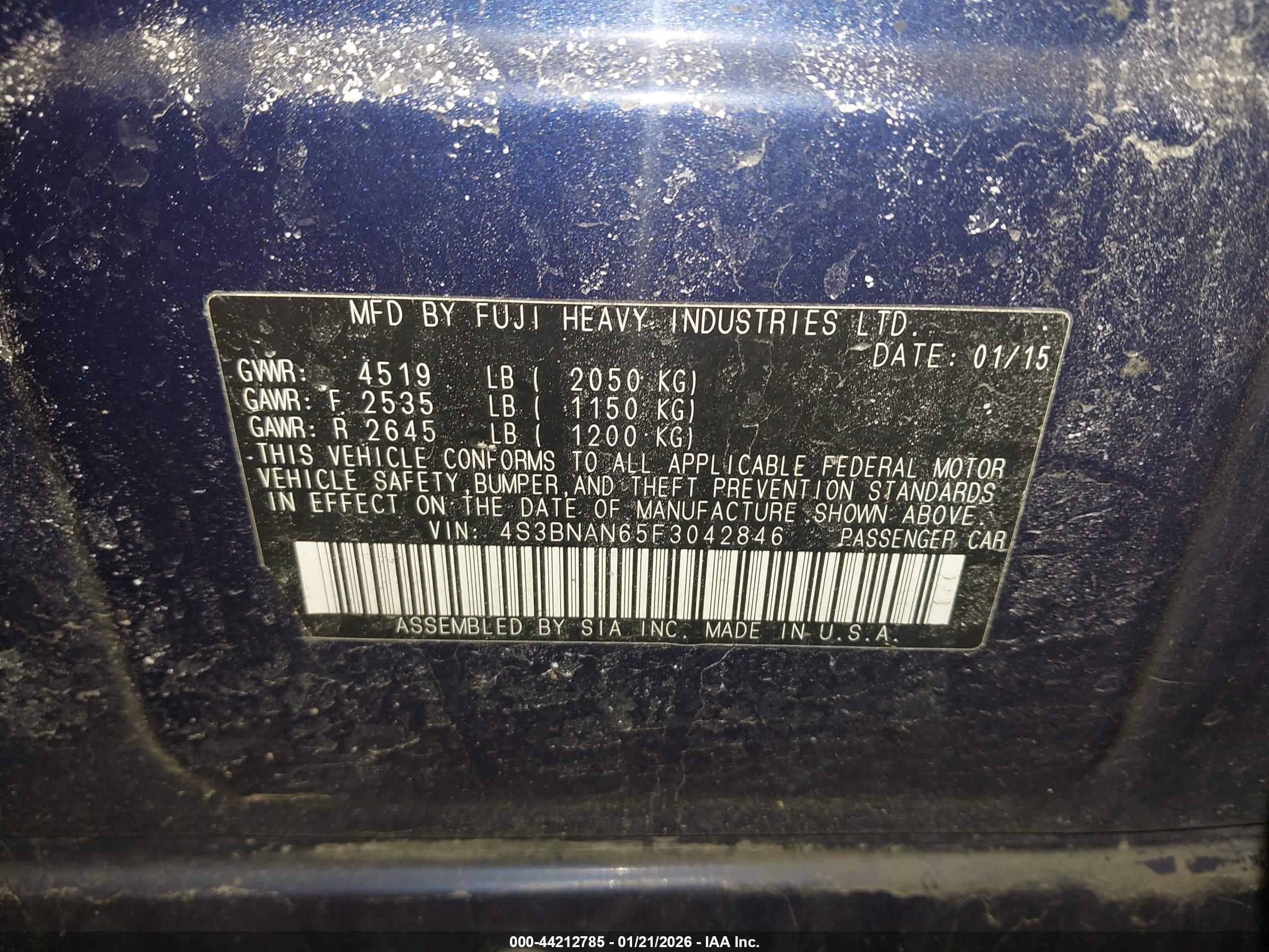 SUBARU LEGACY image 9
