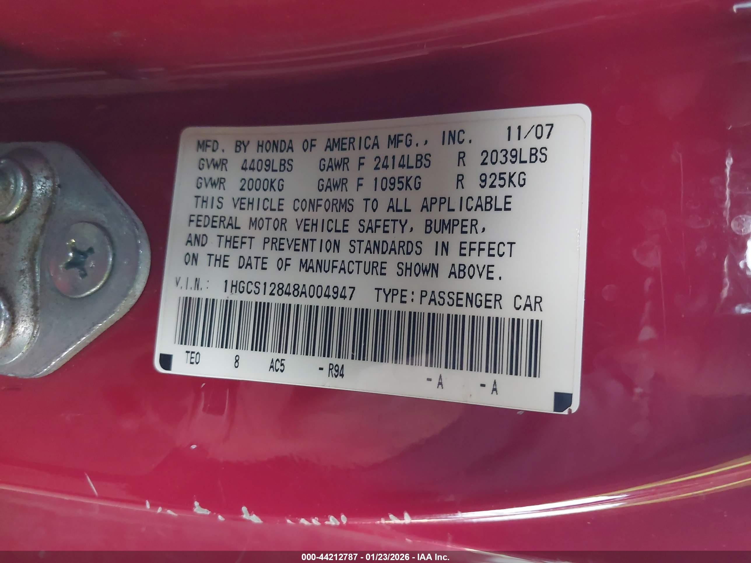 HONDA ACCORD image 9