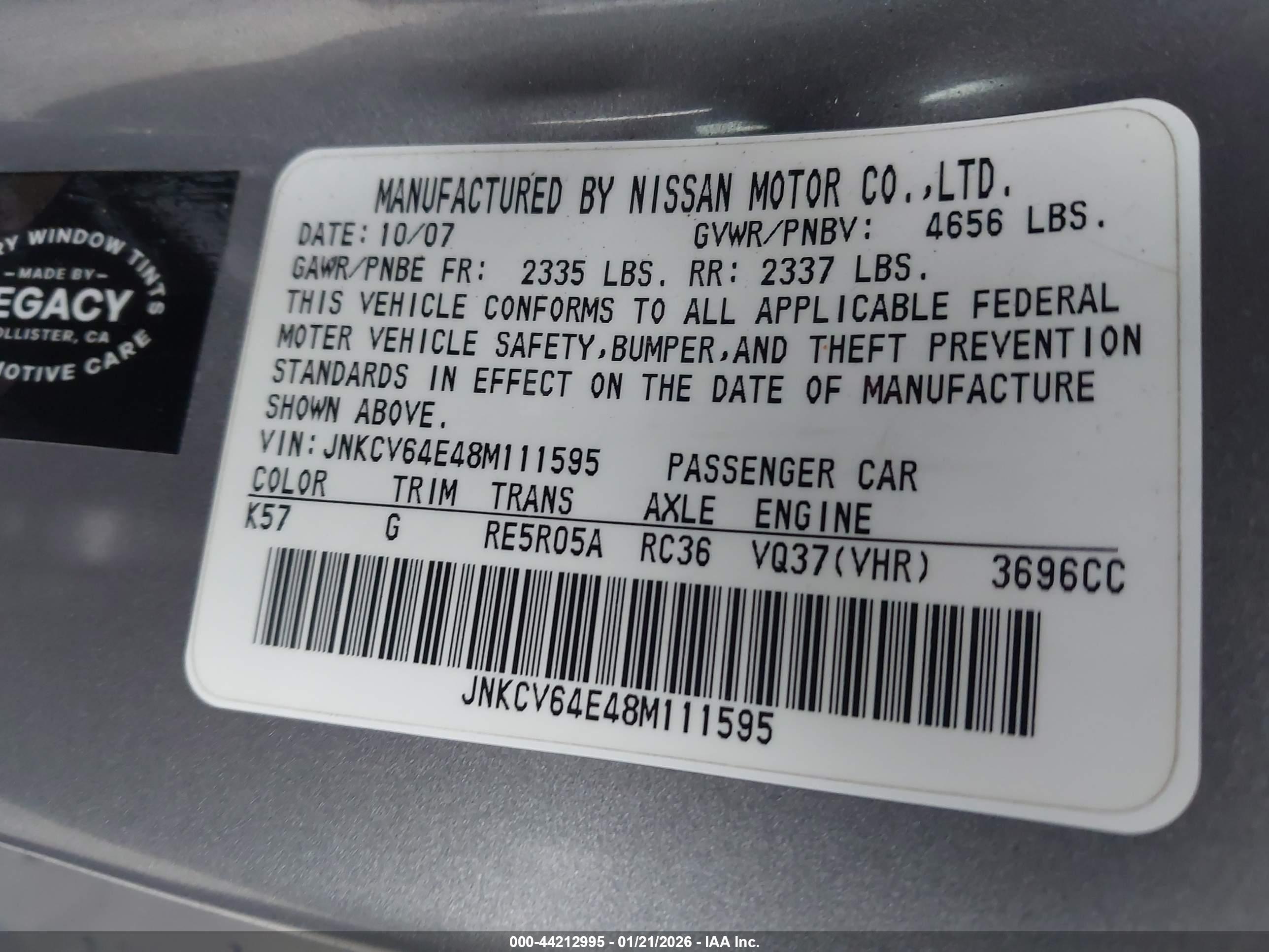 INFINITI G37 image 9