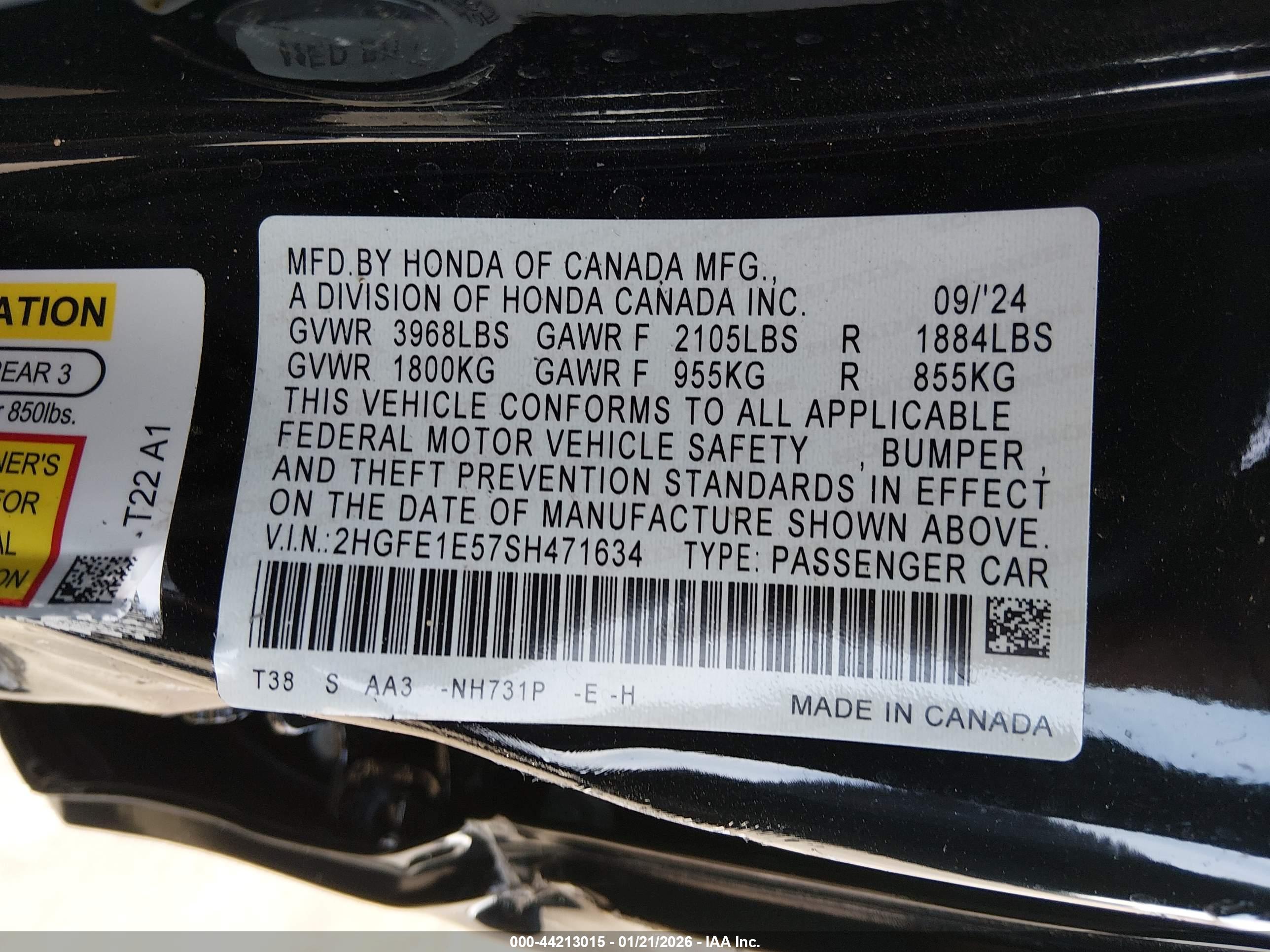 HONDA CIVIC image 9