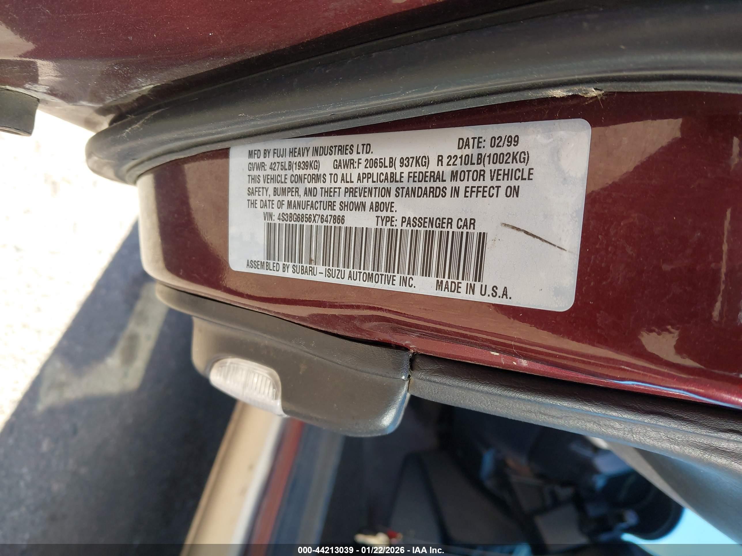 SUBARU LEGACY image 9