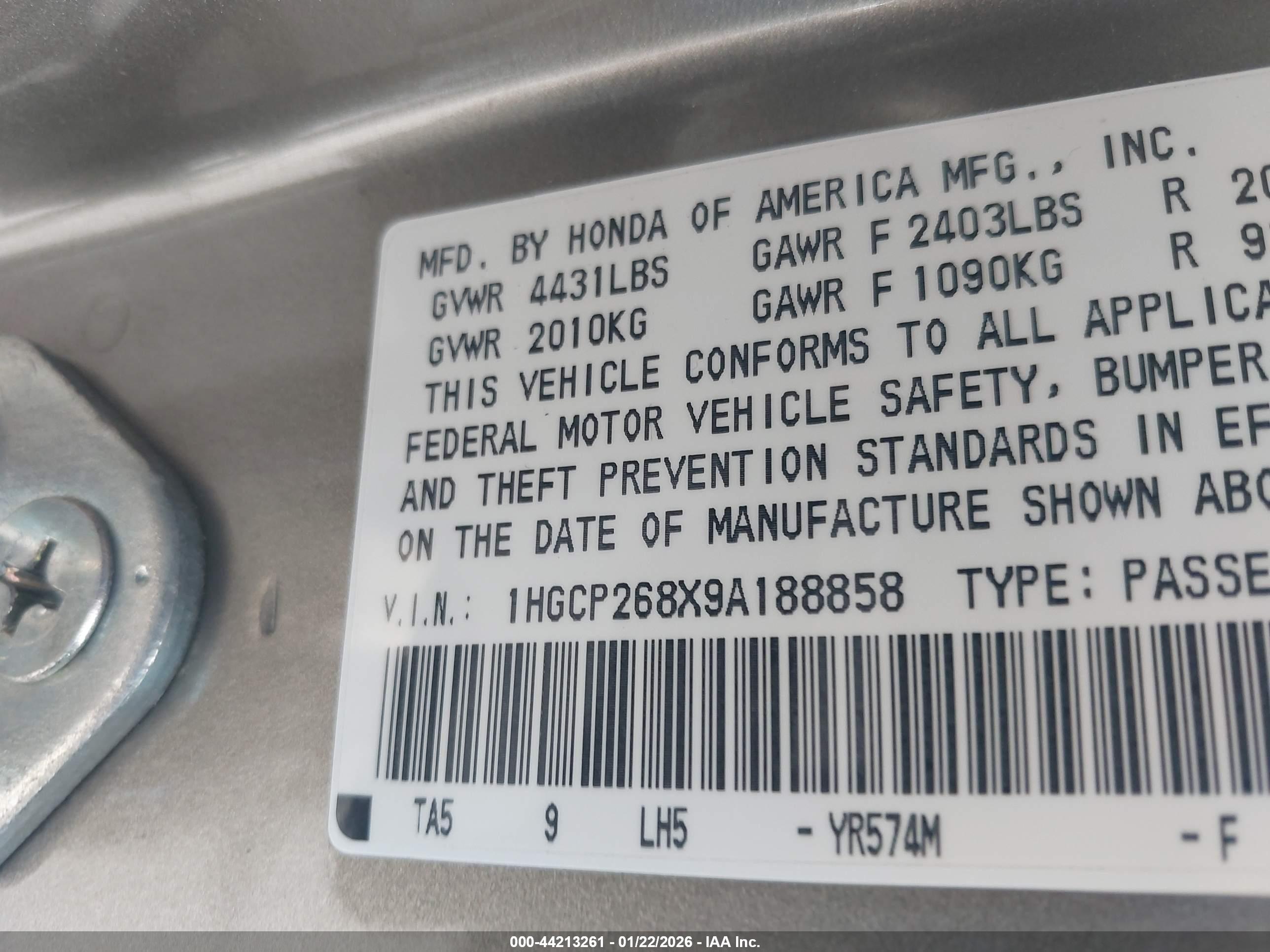HONDA ACCORD image 9