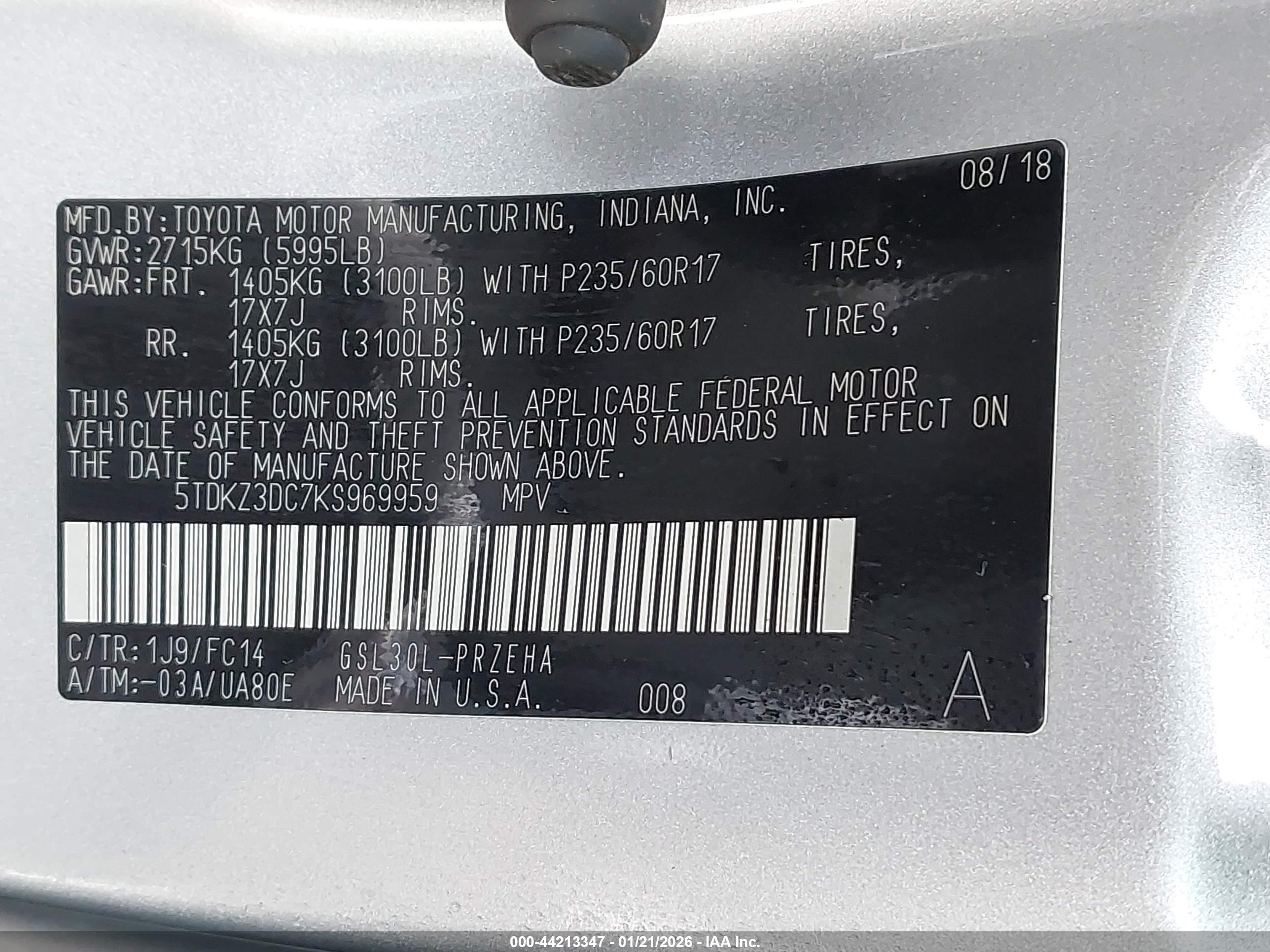 TOYOTA SIENNA image 9